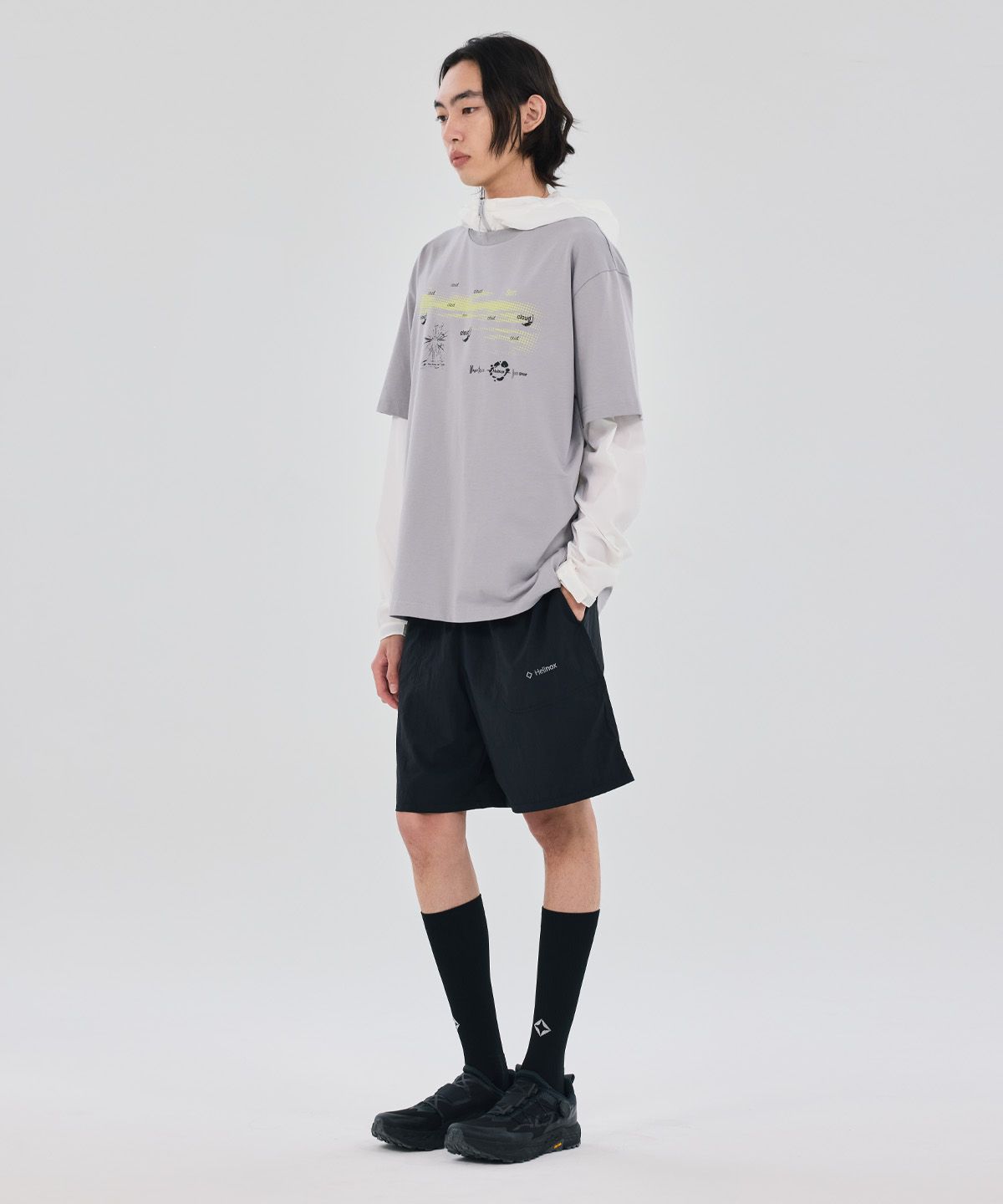 헬리녹스 웨어(HELINOX WEAR) MAGIC HOURS CLOUD & SUN 반팔티셔츠_Light Grey
