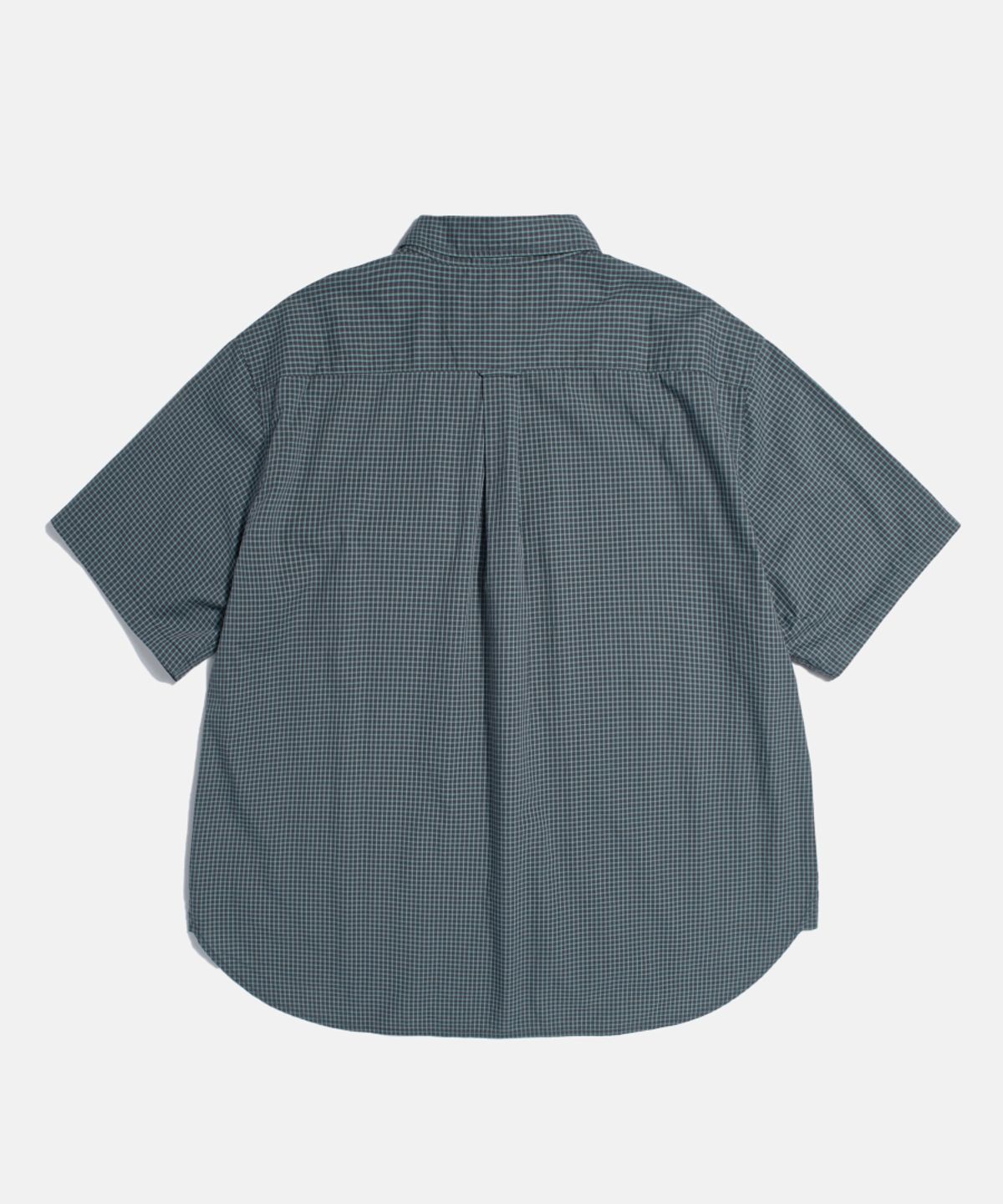 에스피오나지(ESPIONAGE) Multi Check Flap Pocket S/S Shirt Teal Navy