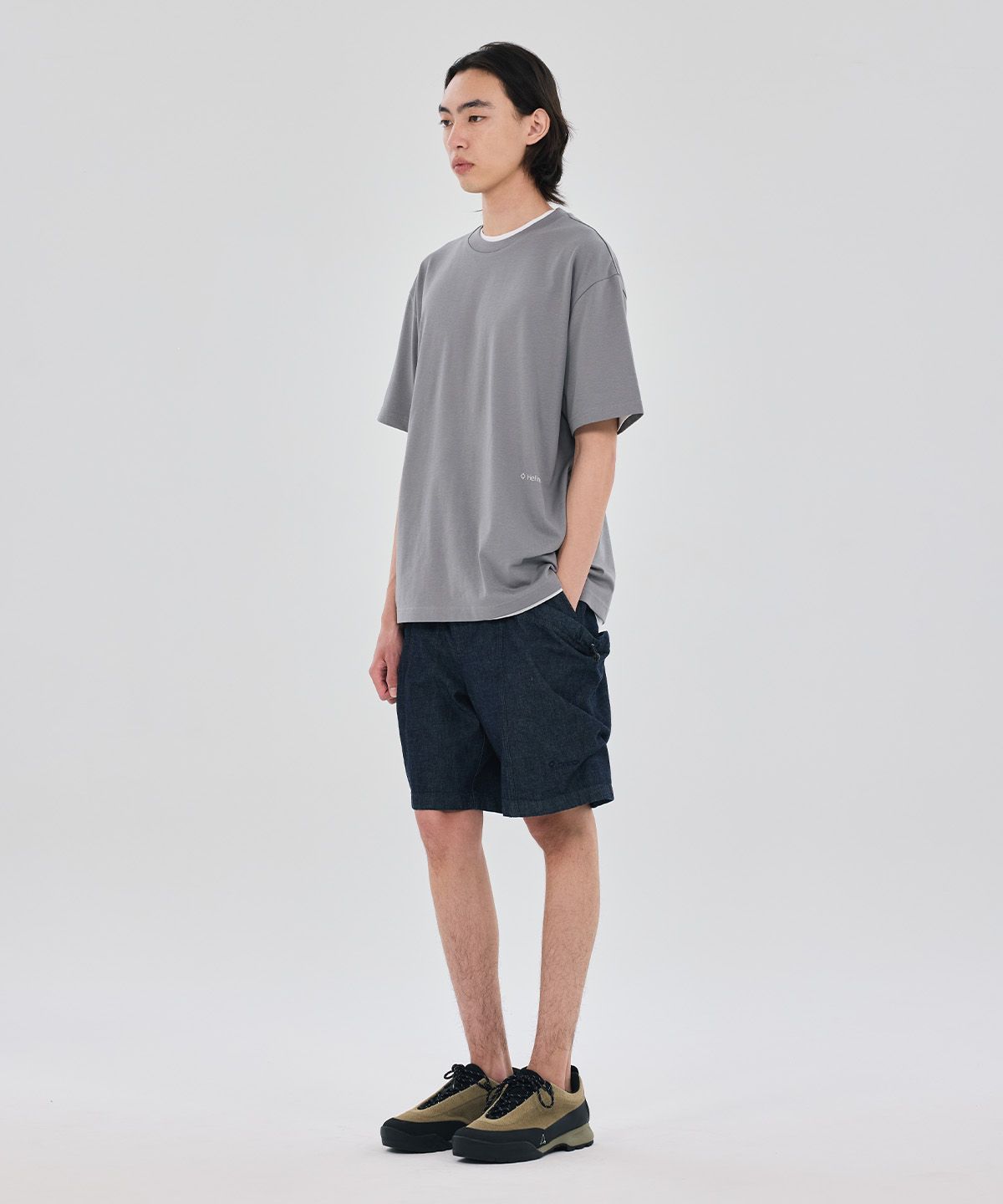 헬리녹스 웨어(HELINOX WEAR) MAGIC HOURS 로고 반팔티셔츠_Grey