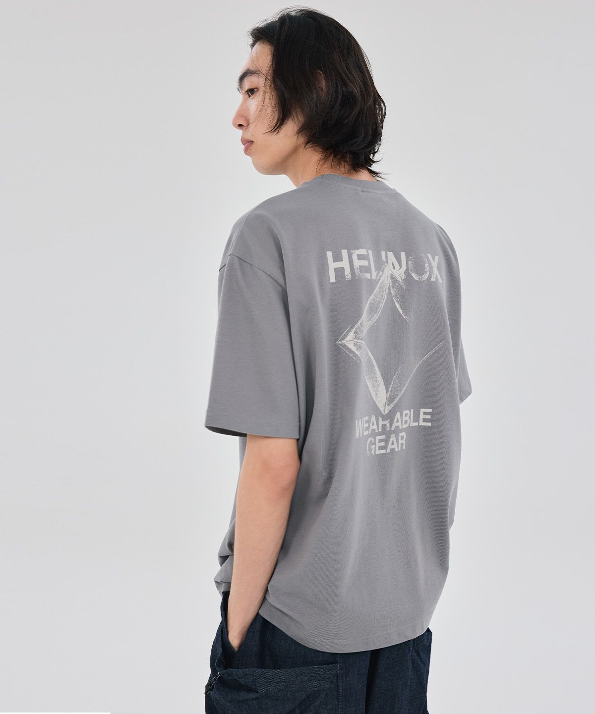 헬리녹스 웨어(HELINOX WEAR) MAGIC HOURS 로고 반팔티셔츠_Grey
