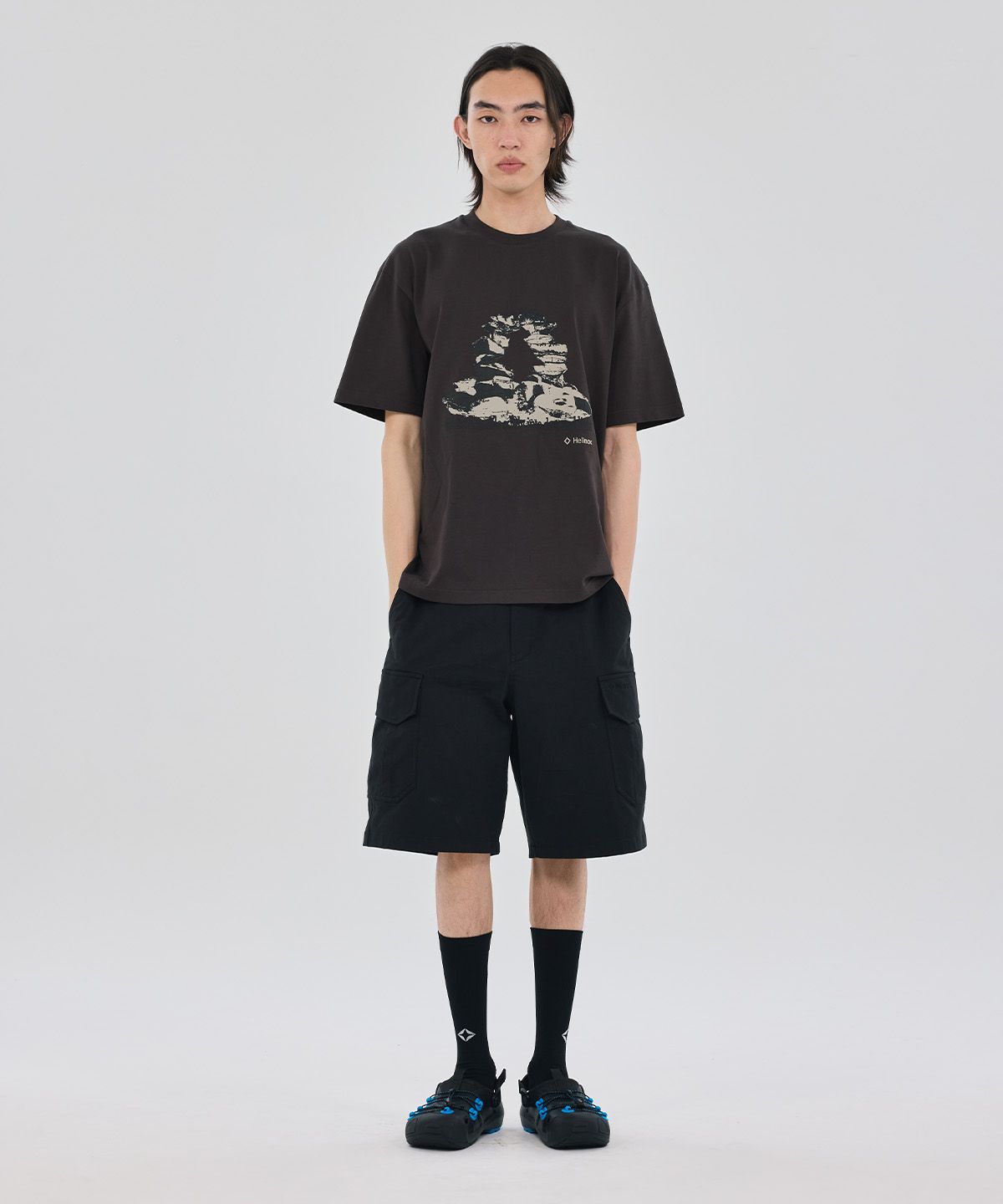 헬리녹스 웨어(HELINOX WEAR) MAGIC HOURS 록스 반팔티셔츠_Dark Brown