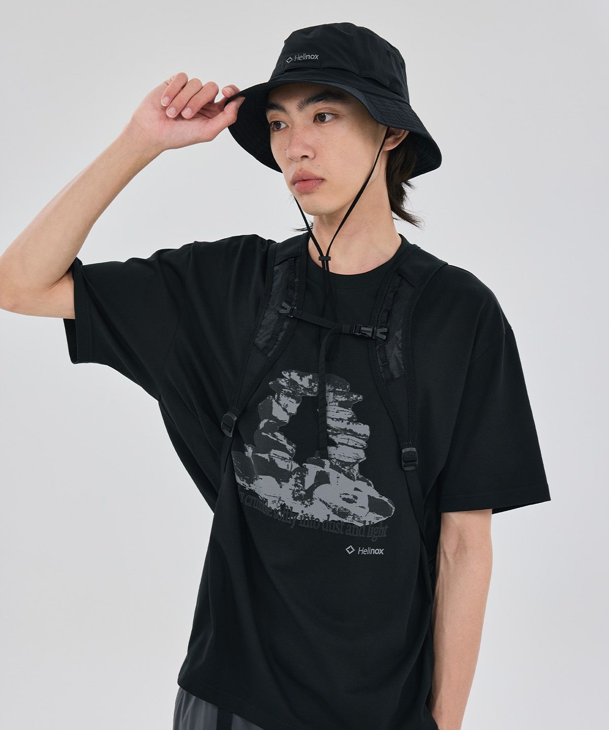헬리녹스 웨어(HELINOX WEAR) MAGIC HOURS 록스 반팔티셔츠_Black