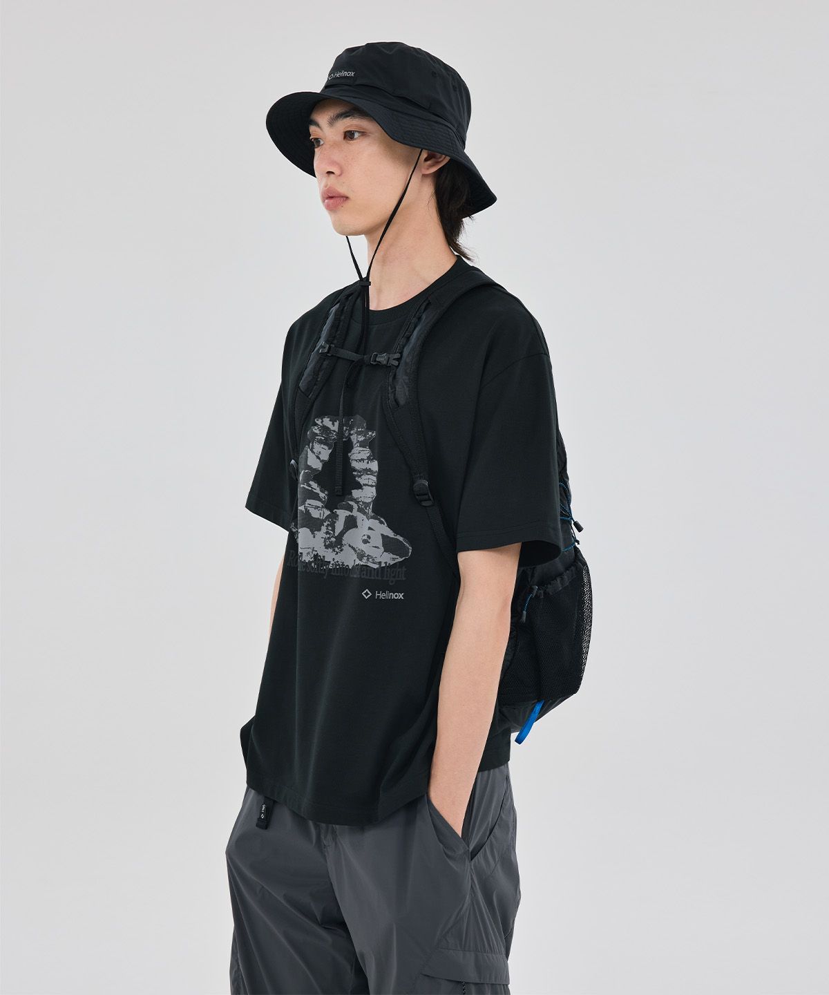 헬리녹스 웨어(HELINOX WEAR) MAGIC HOURS 록스 반팔티셔츠_Black