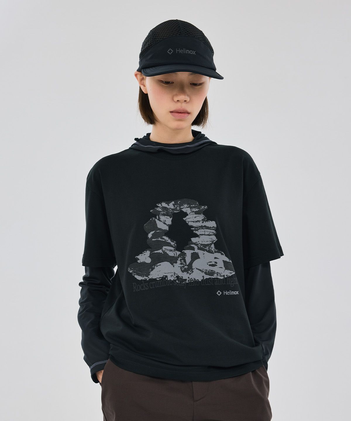 헬리녹스 웨어(HELINOX WEAR) MAGIC HOURS 록스 반팔티셔츠_Black