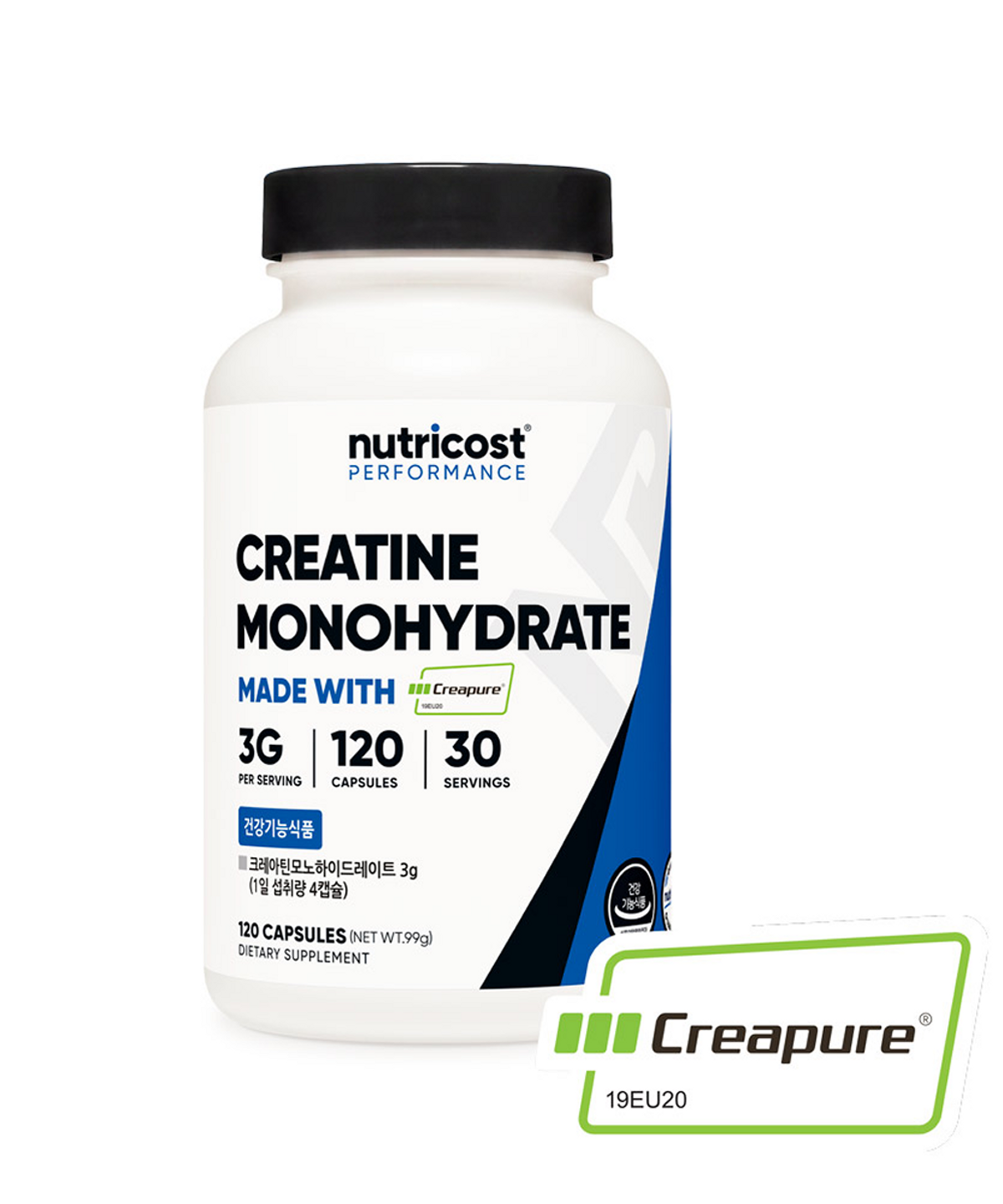 뉴트리코스트(NUTRICOST) 크레아퓨어 크레아틴 99g 120정
