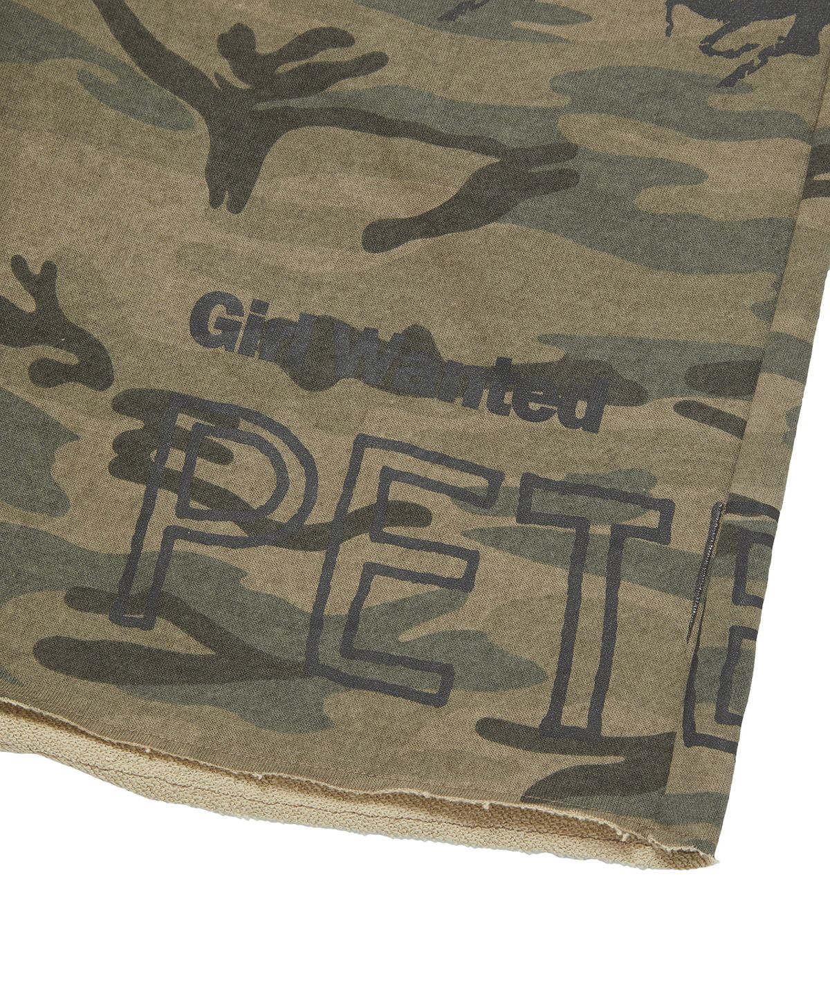 길라아카이브(GILAARCHIVE) STRAP WAIST DOODLE BERMUDA SWEAT SHORTS_CAMO