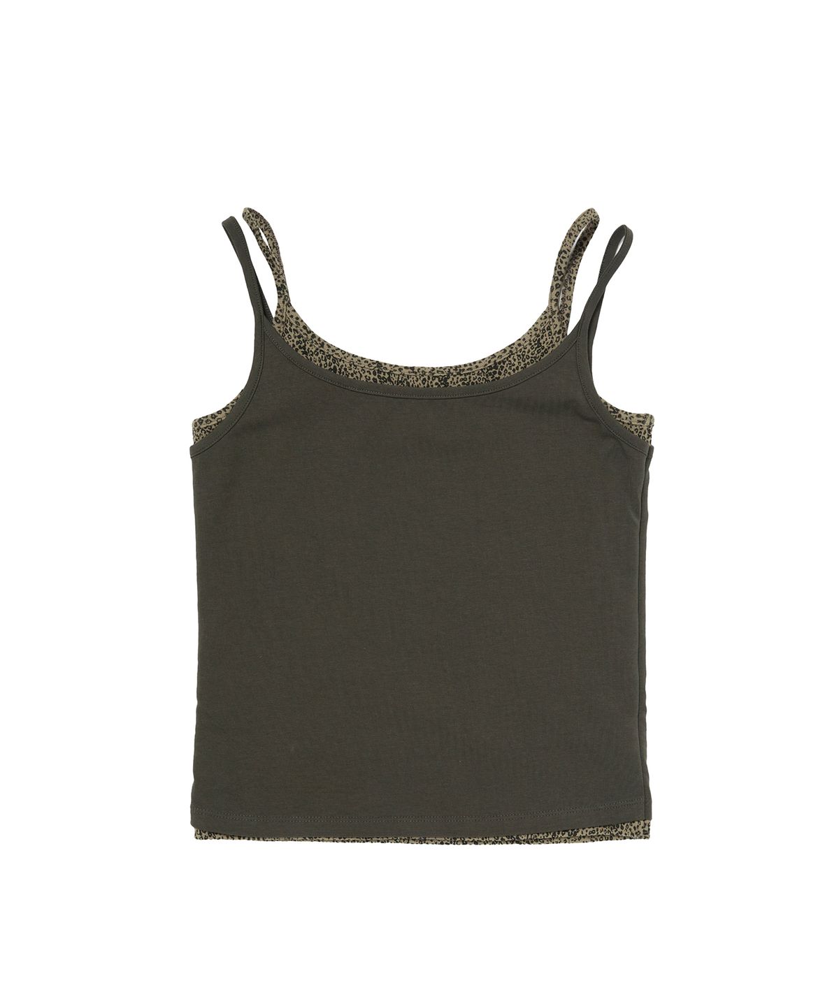 길라아카이브(GILAARCHIVE) LAYERED BOX LOGO SLEEVELESS (LEOPARD)_BLACK