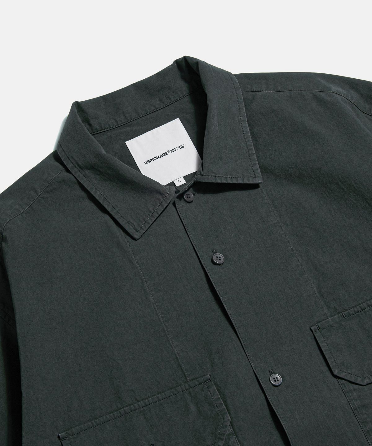 에스피오나지(ESPIONAGE) Vintage Cotton Work Shirt Jacket Charcoal