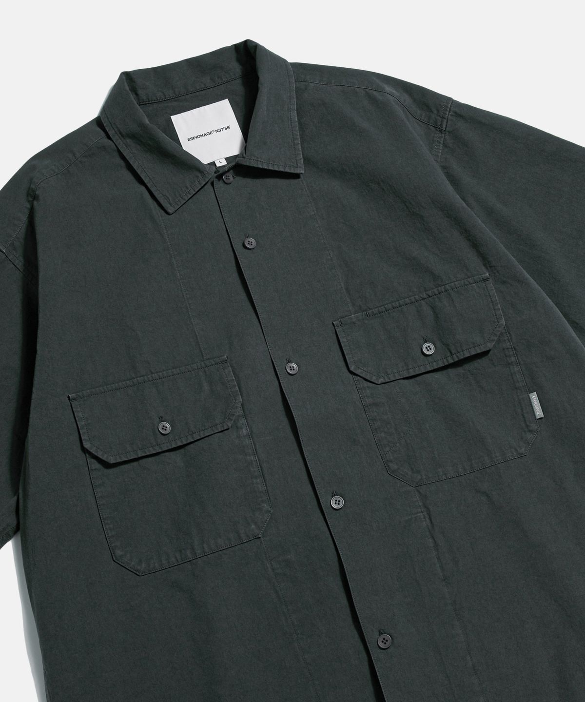 에스피오나지(ESPIONAGE) Vintage Cotton Work Shirt Jacket Charcoal