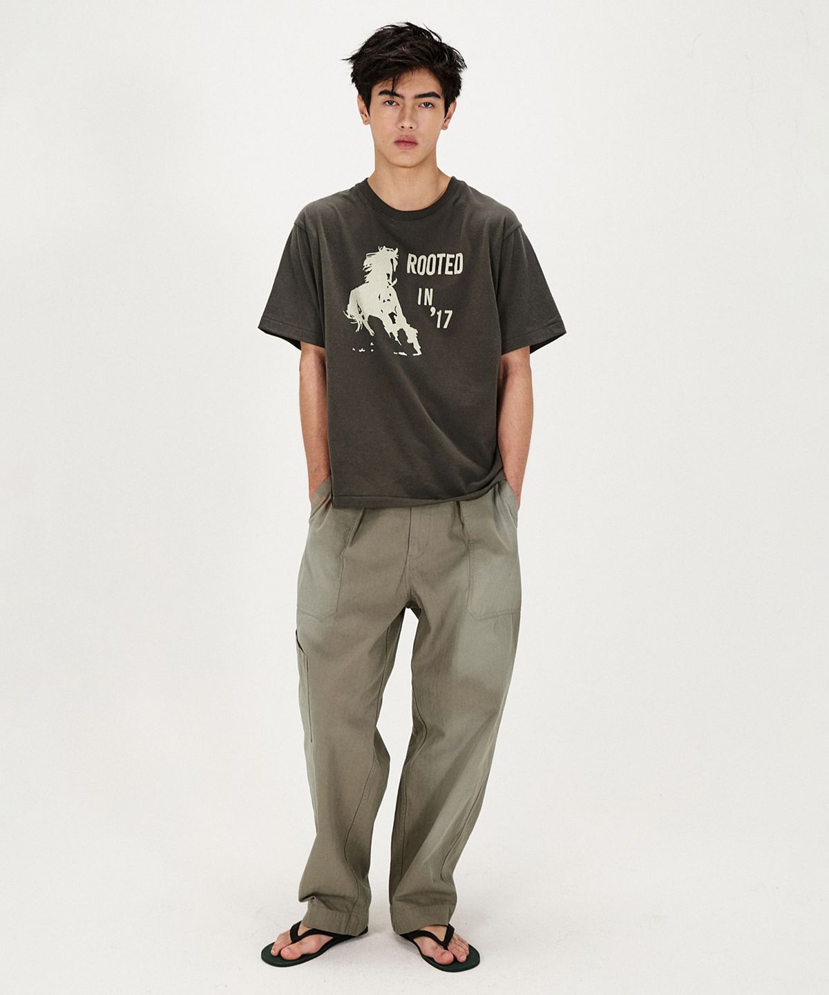 셔터(SHIRTER) VTG LOGO T-SHIRT (BROWN)
