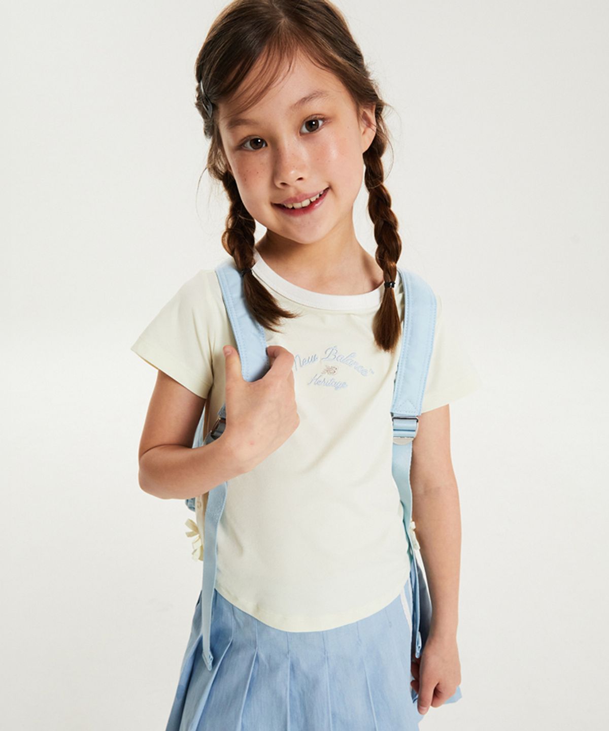 뉴발란스 키즈(NEWBALANCEKIDS) NBgC Cherry Blossom_보트넥 반팔티 아동 티셔츠 NK9EG2773G31