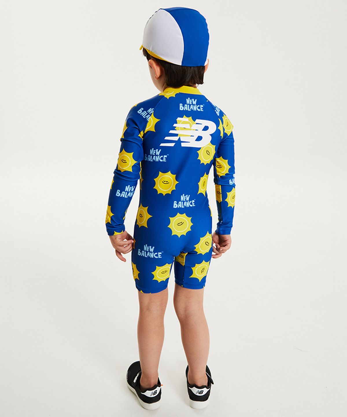 뉴발란스 키즈(NEWBALANCEKIDS) Sweet home_올인원 패턴 래쉬가드 아동 수영복 NK9RG3552U50