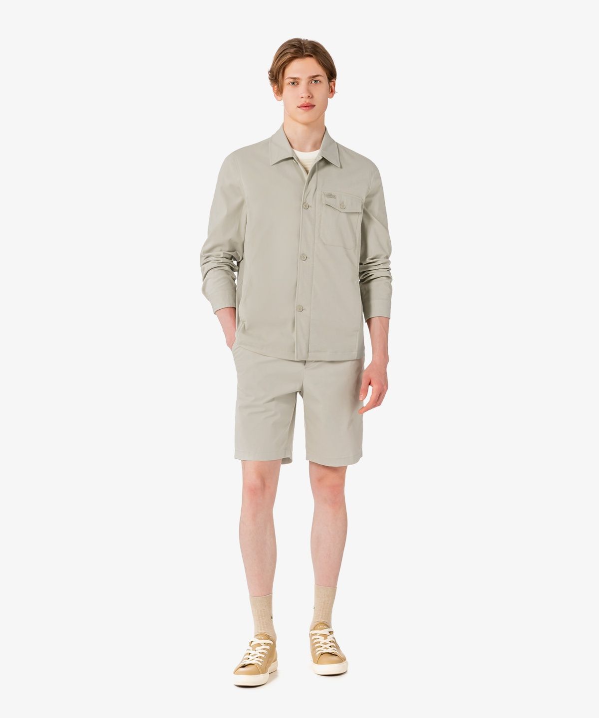 라코스테(LACOSTE) 남성 추연사 스냅 자켓 BH315E-56G 02S
