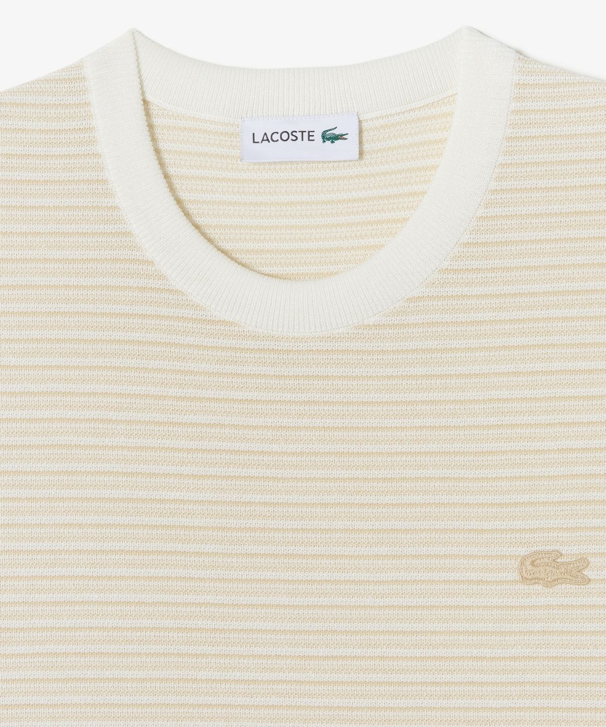 라코스테(LACOSTE) 남성 멀티 스트라이프 반팔 크루넥 풀오버 AH307E-56G 02S