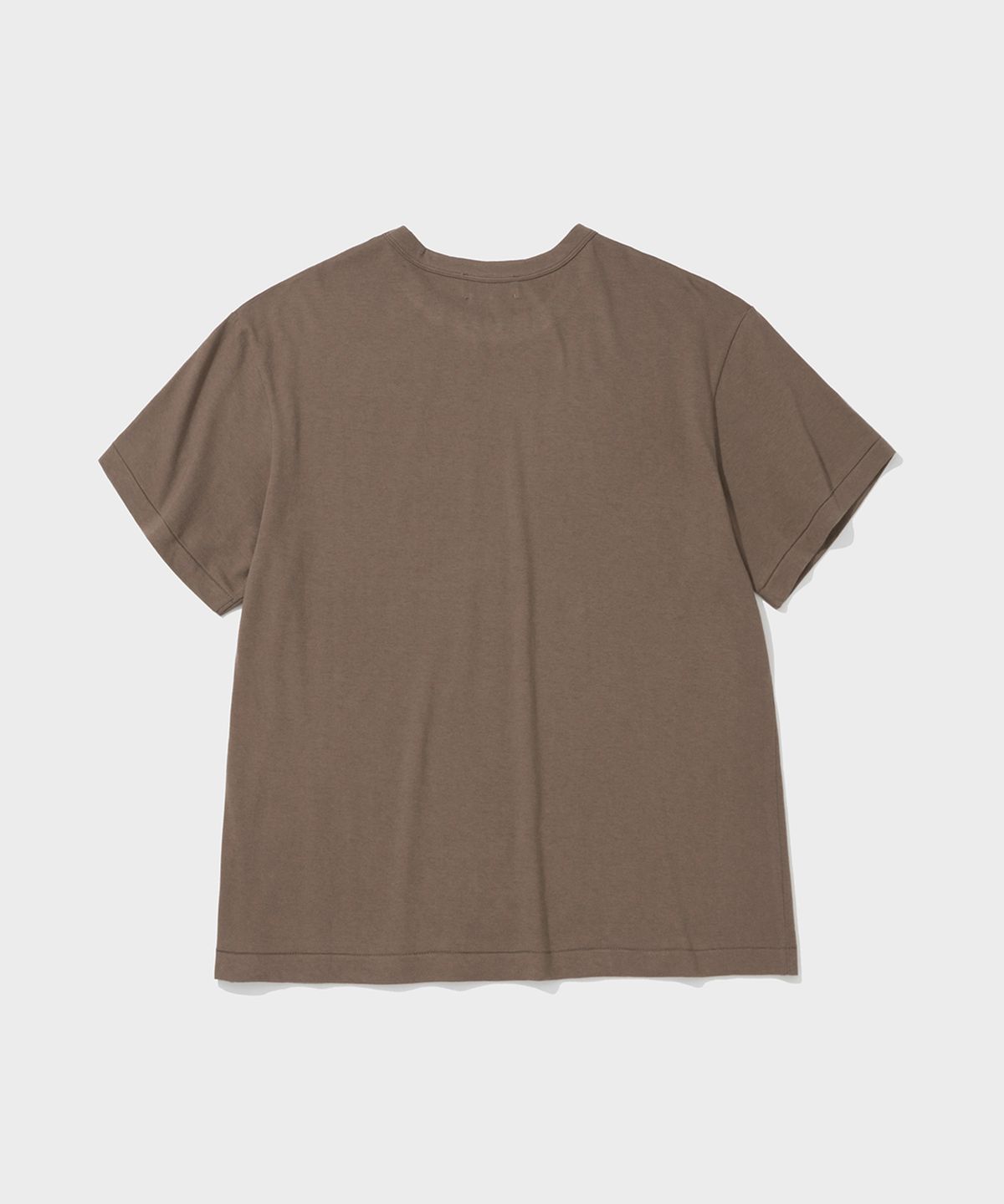 셔터(SHIRTER) WOOL BLENDED COTTON T-SHIRT (BROWN)