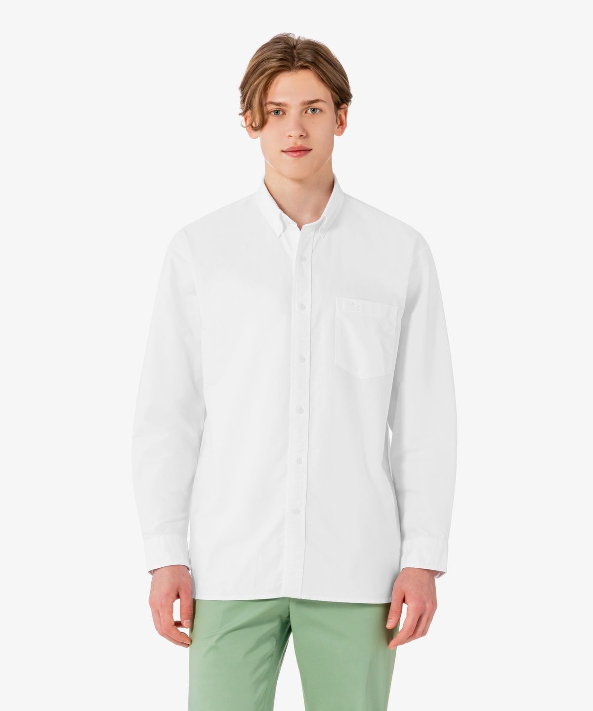 라코스테(LACOSTE) 남성 코튼 옥스포드 릴랙스핏 셔츠 CH165E-56G 001