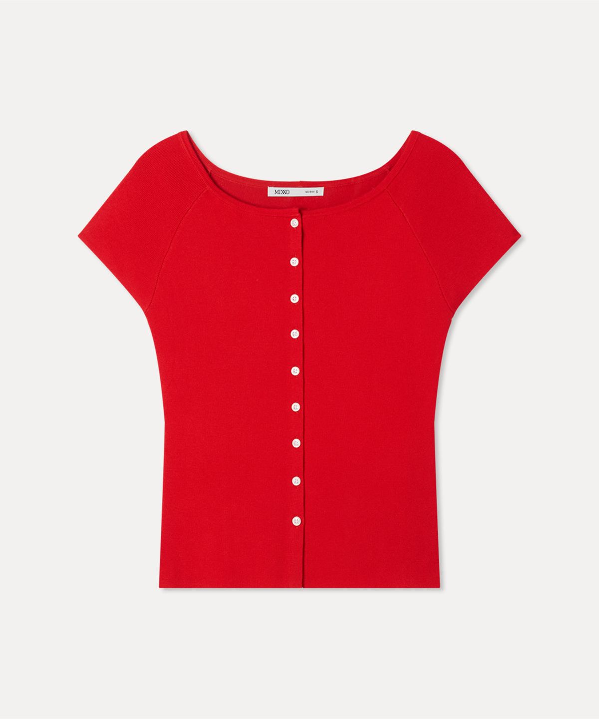미쏘(MIXXO) 보트넥 캡소매 가디건_MIWCKG711T