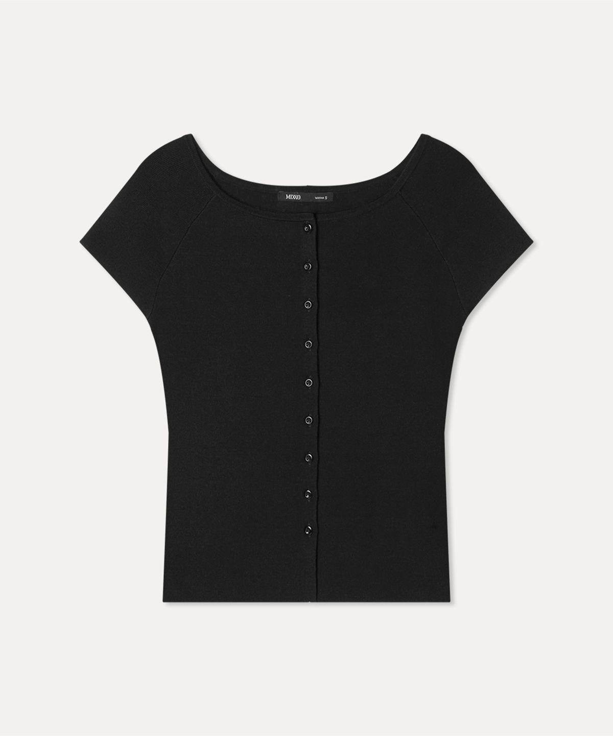 미쏘(MIXXO) 보트넥 캡소매 가디건_MIWCKG711T