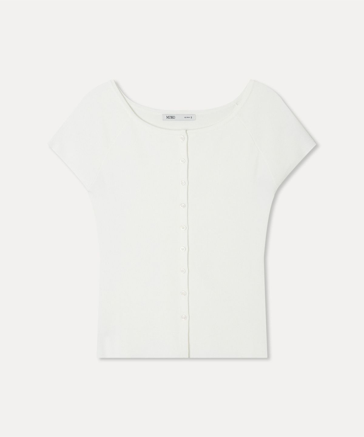 미쏘(MIXXO) 보트넥 캡소매 가디건_MIWCKG711T