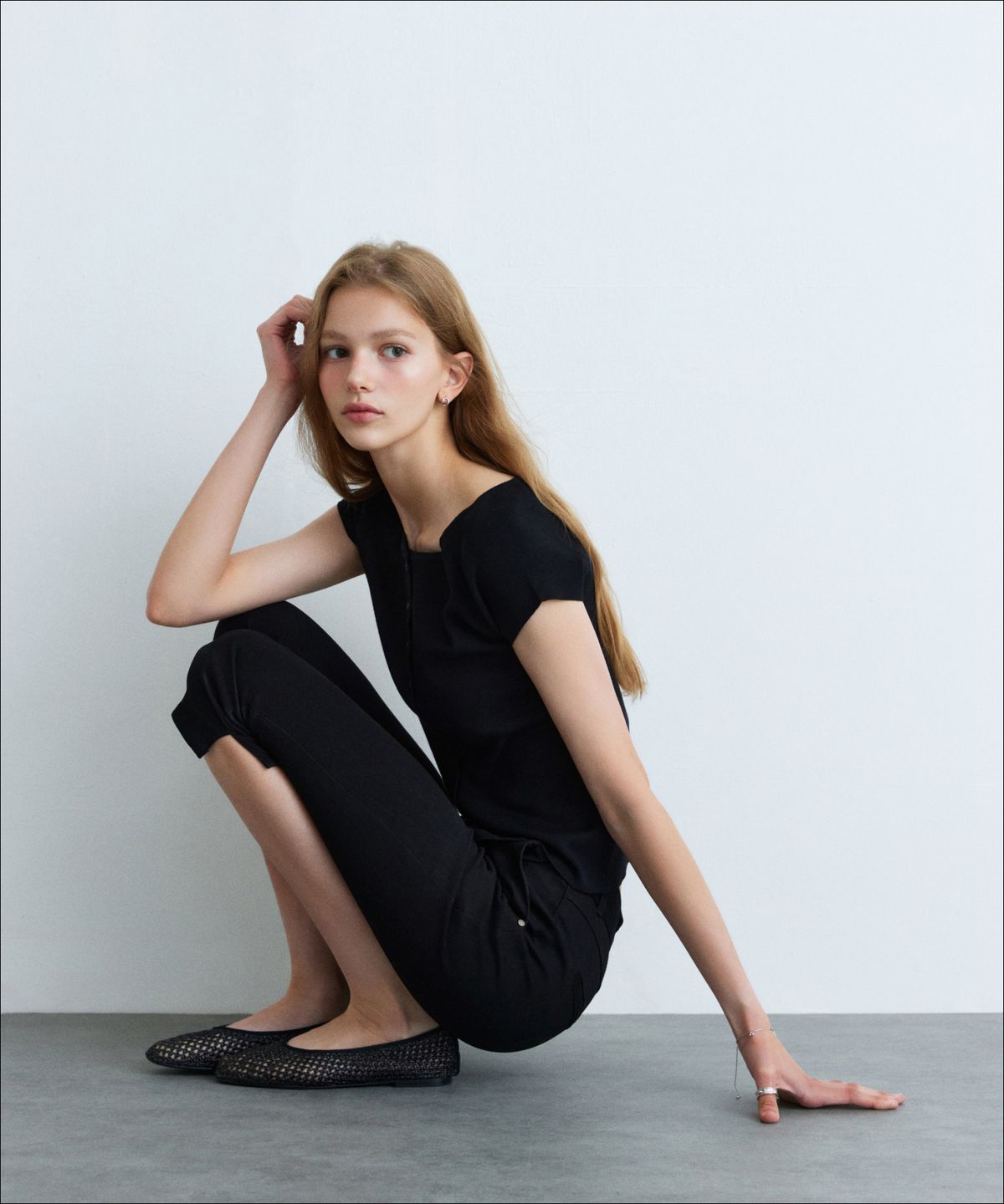 미쏘(MIXXO) 보트넥 캡소매 가디건_MIWCKG711T