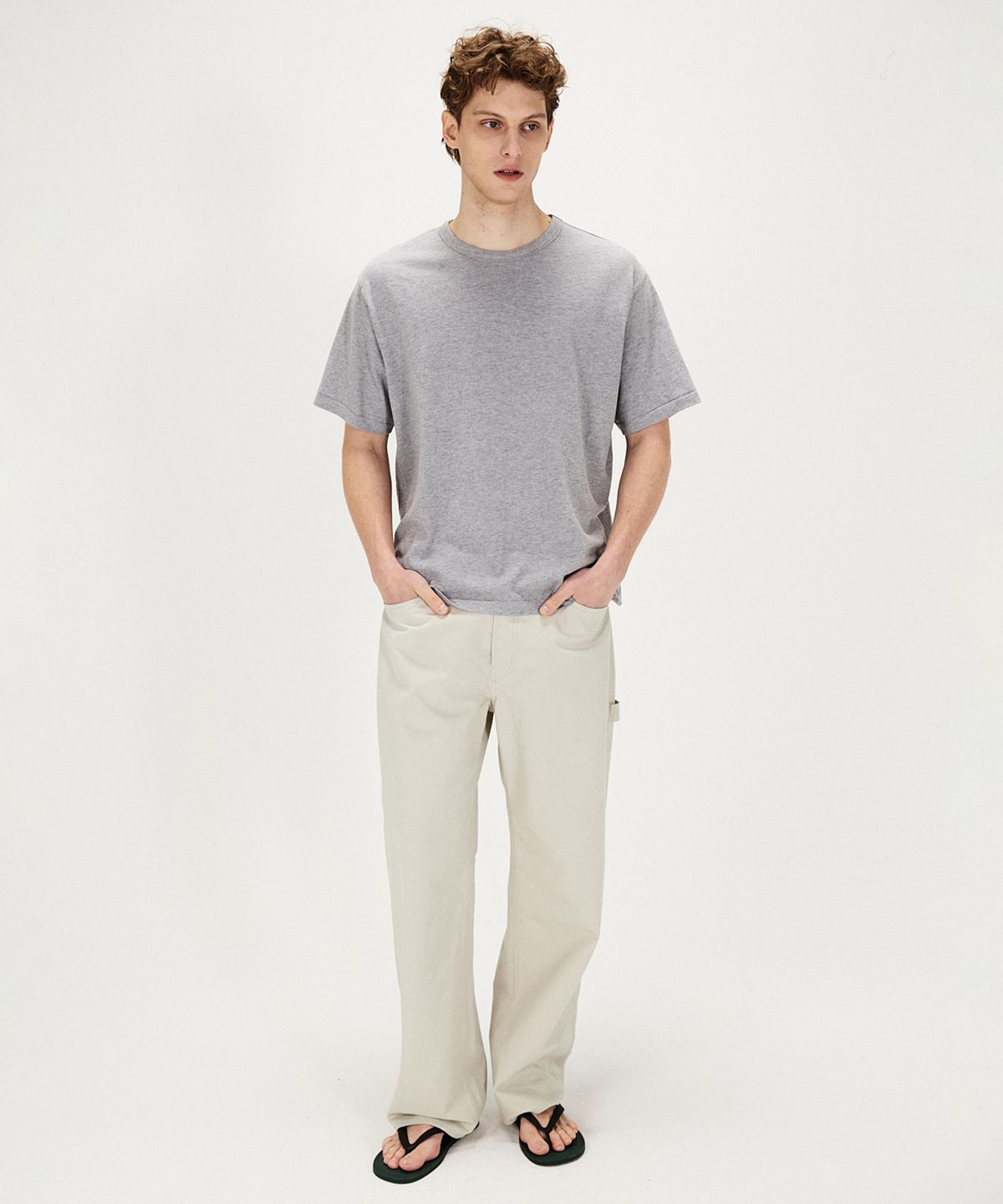 셔터(SHIRTER) WOOL BLENDED COTTON T-SHIRT (M/GREY)