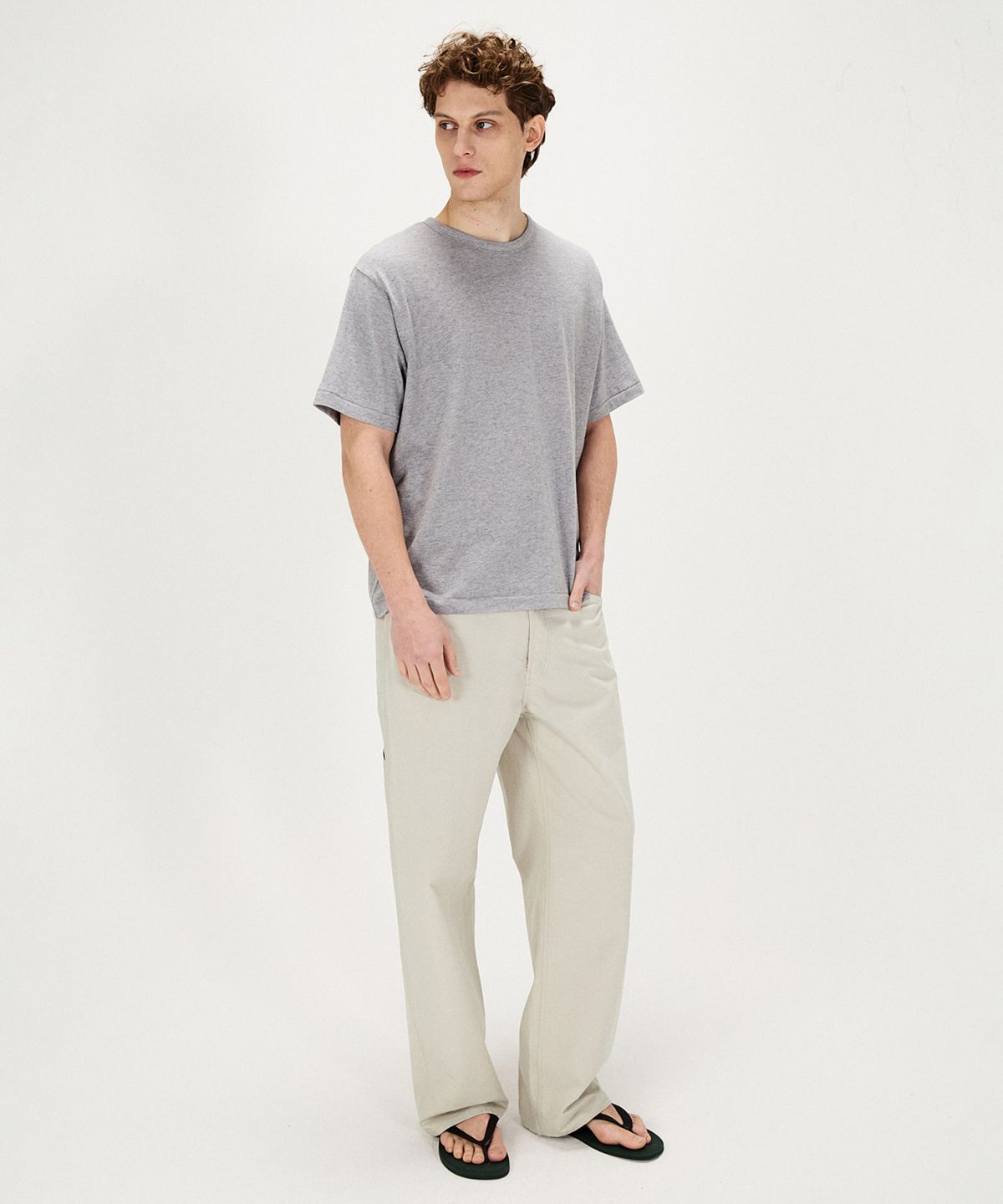 셔터(SHIRTER) WOOL BLENDED COTTON T-SHIRT (M/GREY)