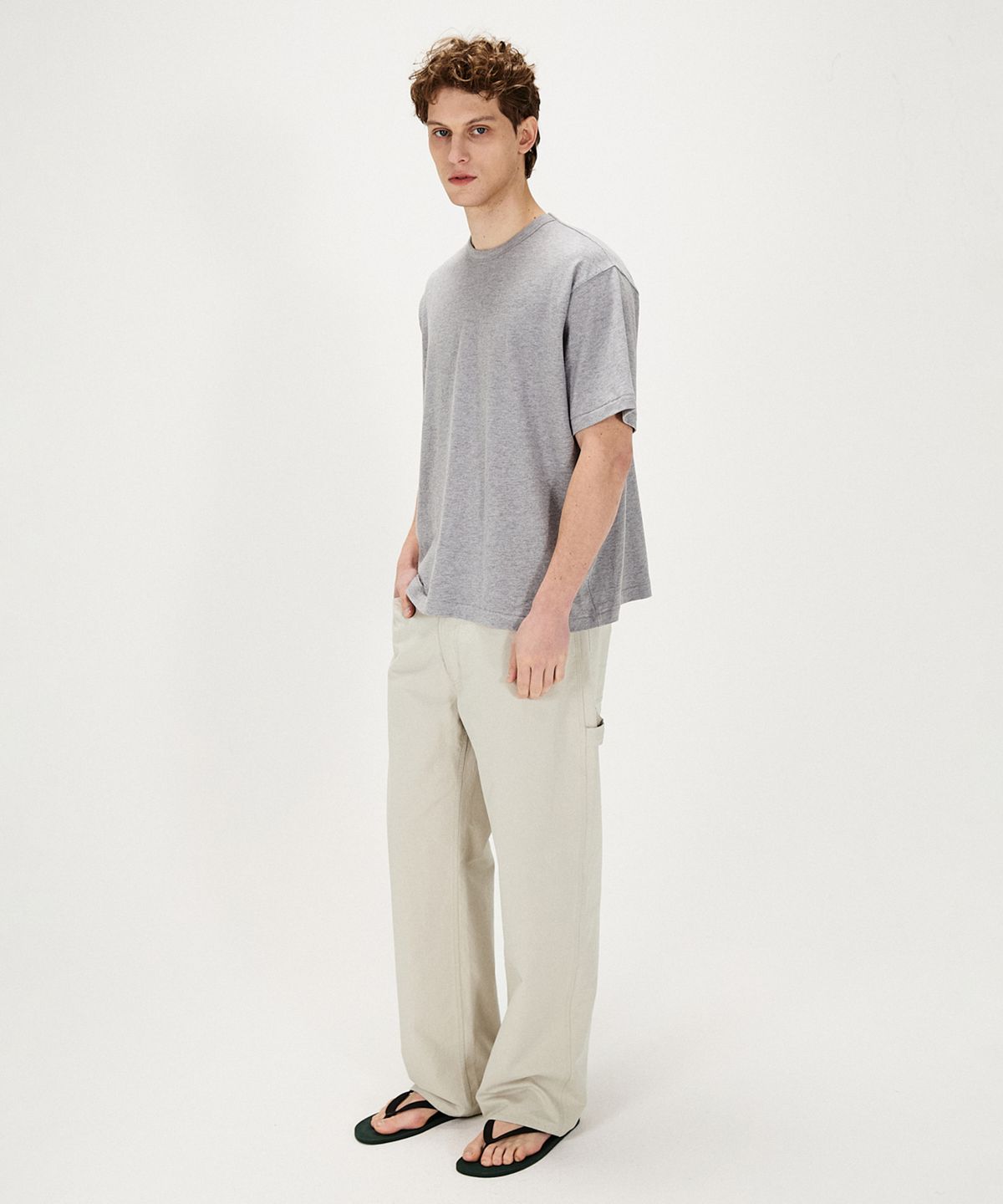 셔터(SHIRTER) WOOL BLENDED COTTON T-SHIRT (M/GREY)