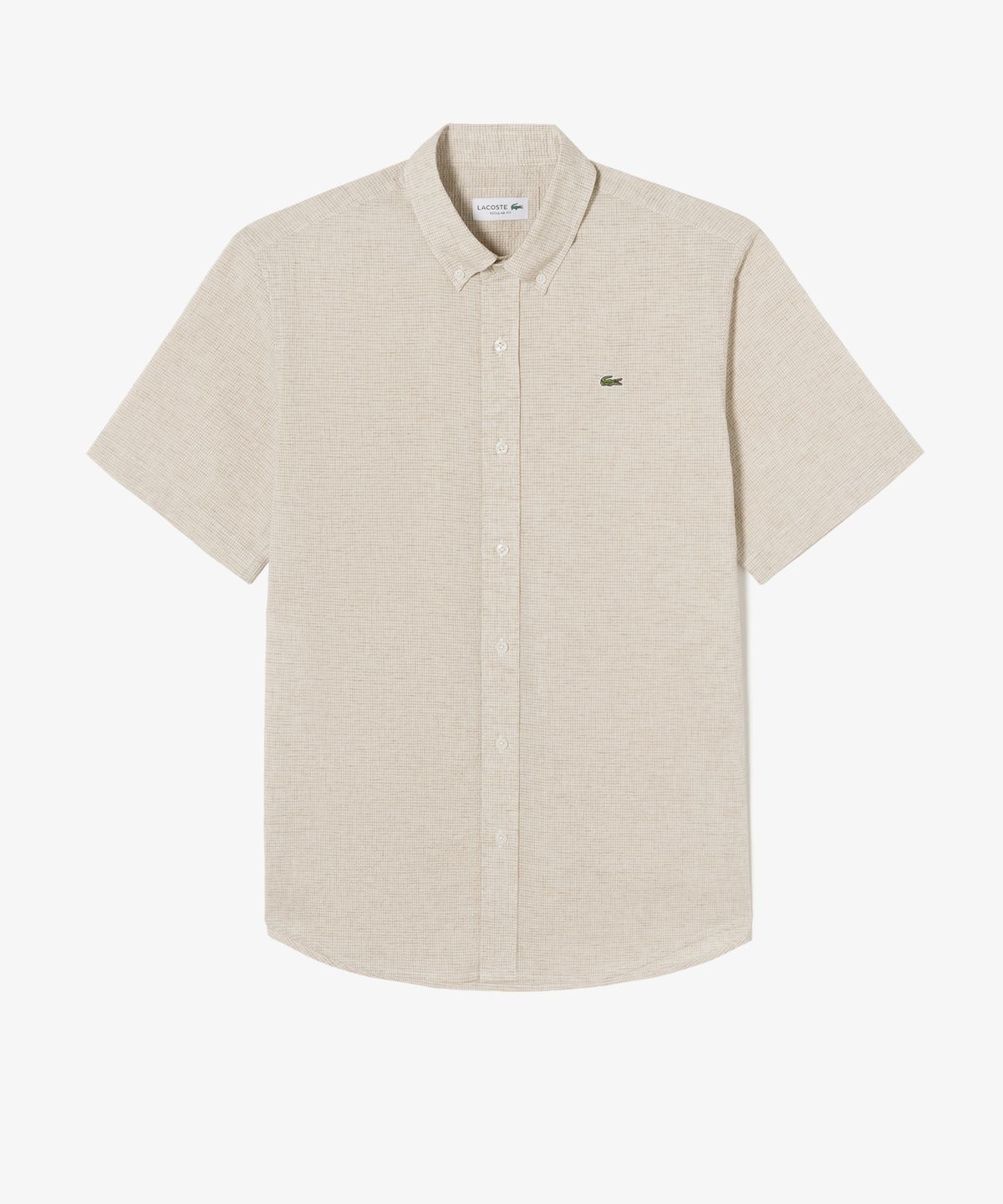 라코스테(LACOSTE) 남성 반팔 린넨 혼방 체크 셔츠 CH367E-56G 02S