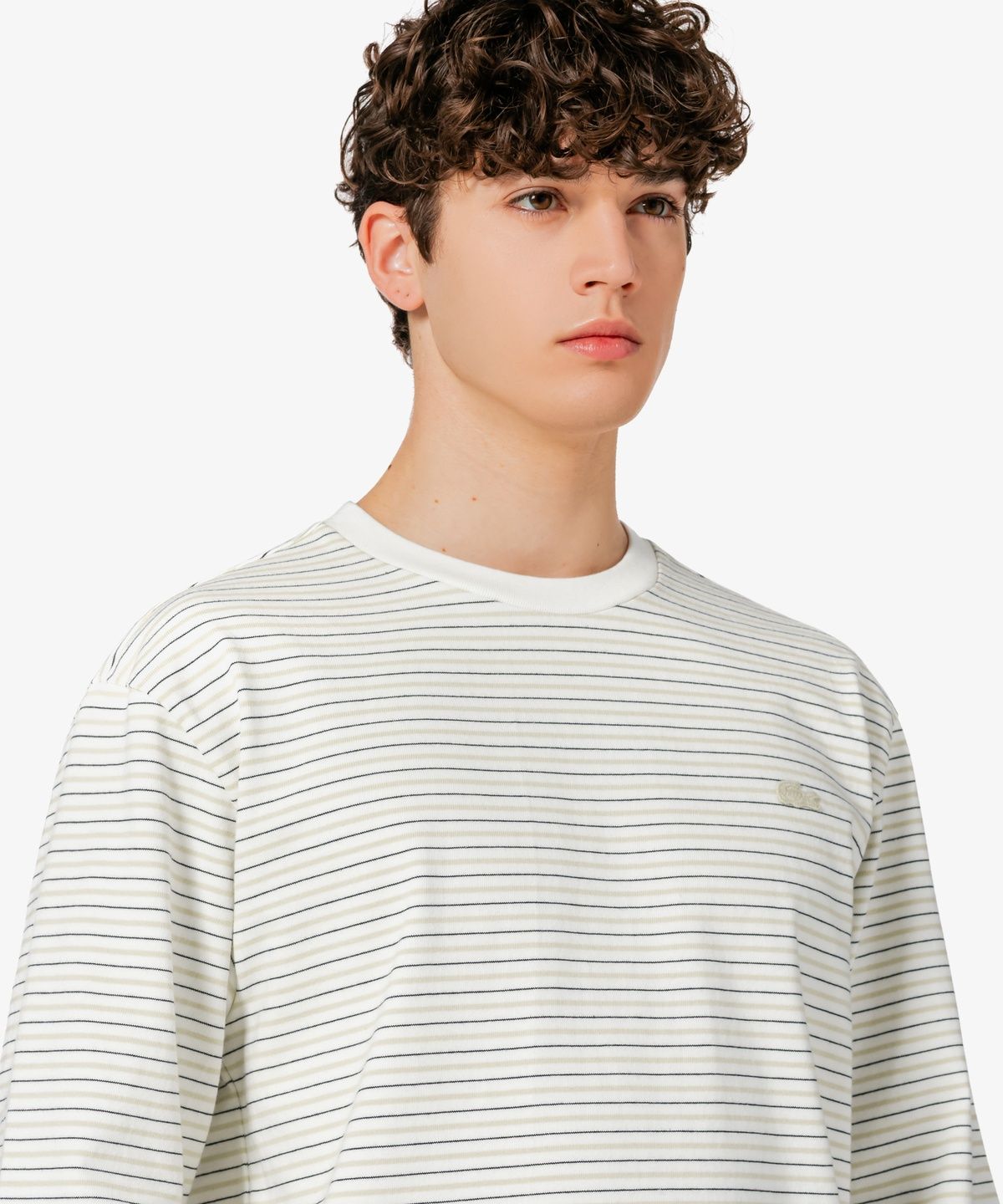 라코스테(LACOSTE) 남성 긴팔 스트라이프 티셔츠 TH338E-56G 001