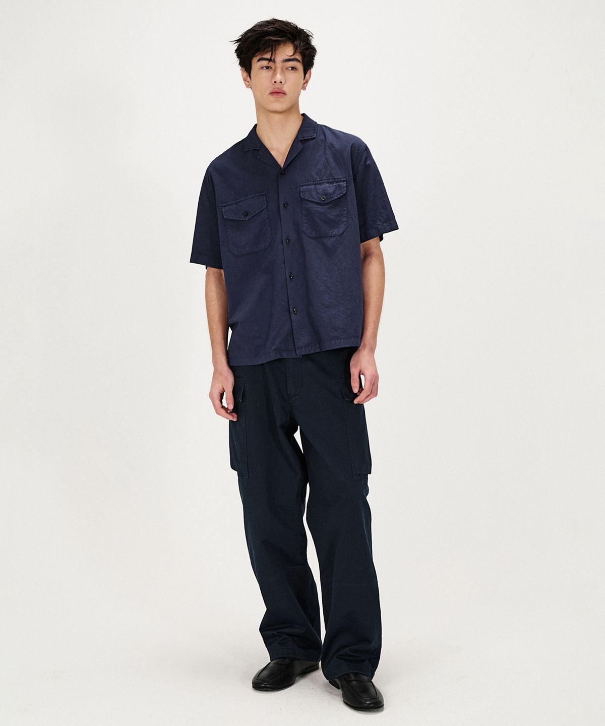 셔터(SHIRTER) GARMENT DYED RELAXED SHIRT (INDIGO BLUE)