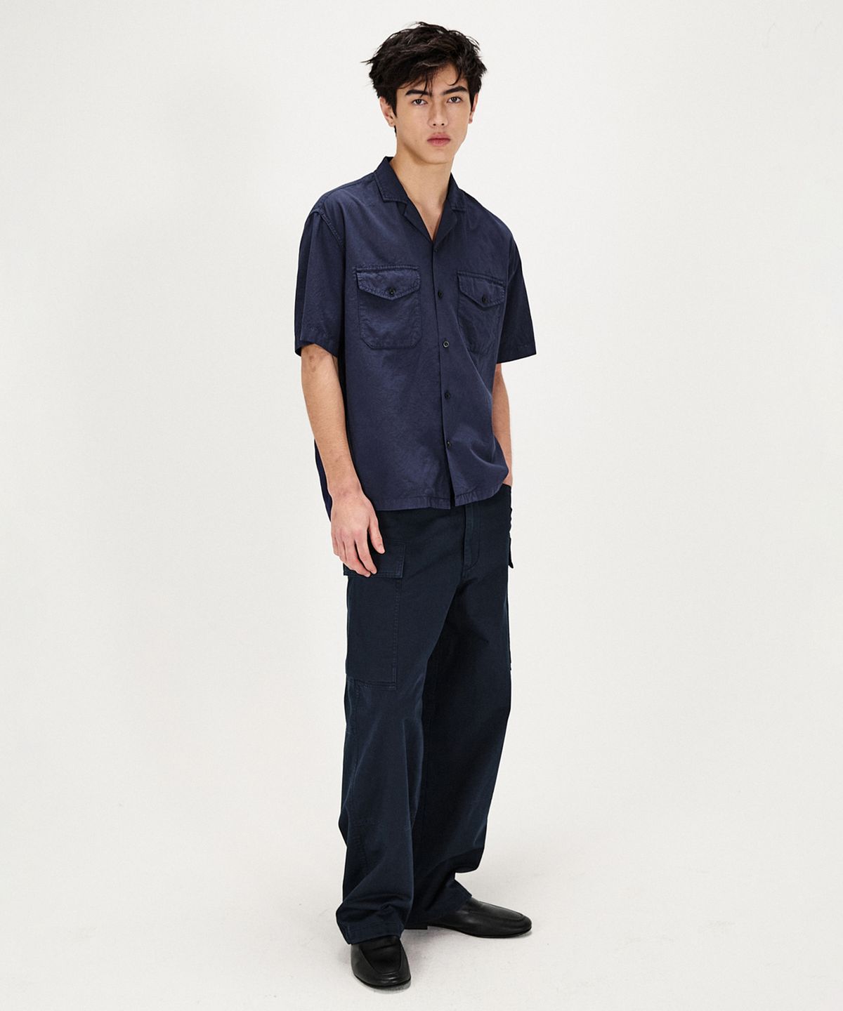 셔터(SHIRTER) GARMENT DYED RELAXED SHIRT (INDIGO BLUE)