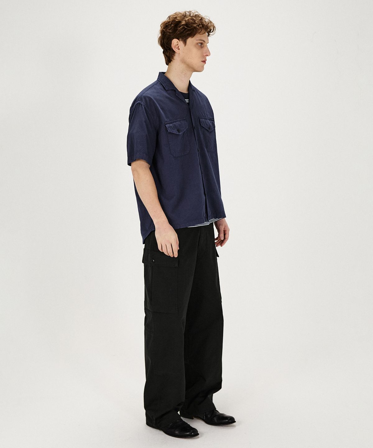 셔터(SHIRTER) GARMENT DYED RELAXED SHIRT (INDIGO BLUE)