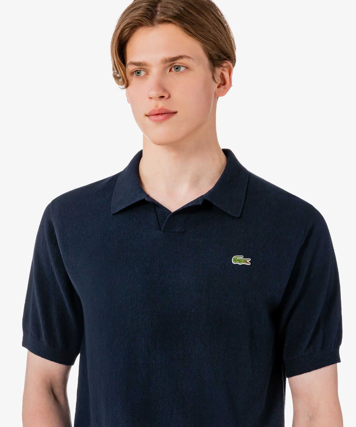 라코스테(LACOSTE) 남성 오픈카라 반팔 부클 스웨터 폴로 셔츠 PH374E-56G 166