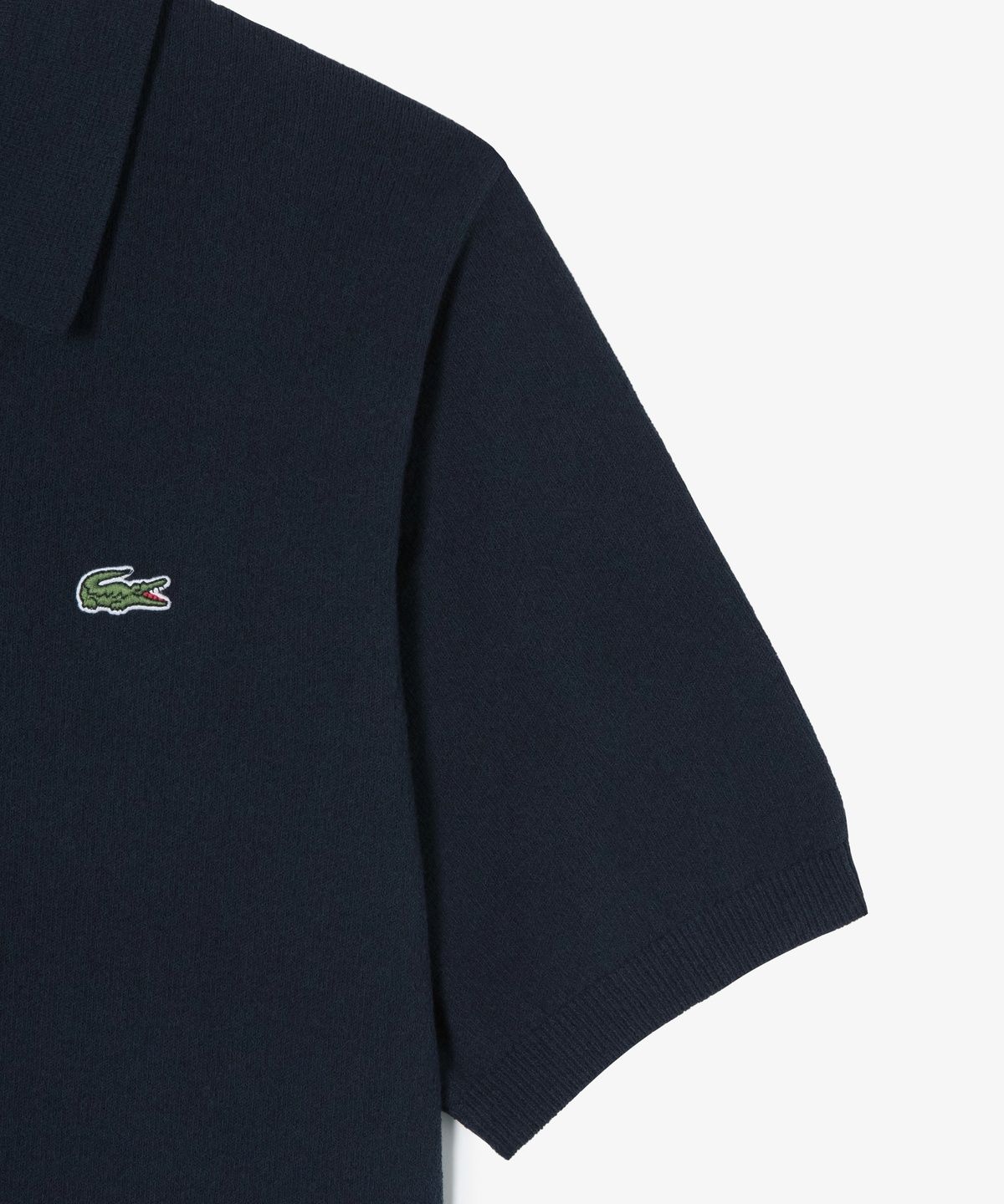 라코스테(LACOSTE) 남성 오픈카라 반팔 부클 스웨터 폴로 셔츠 PH374E-56G 166