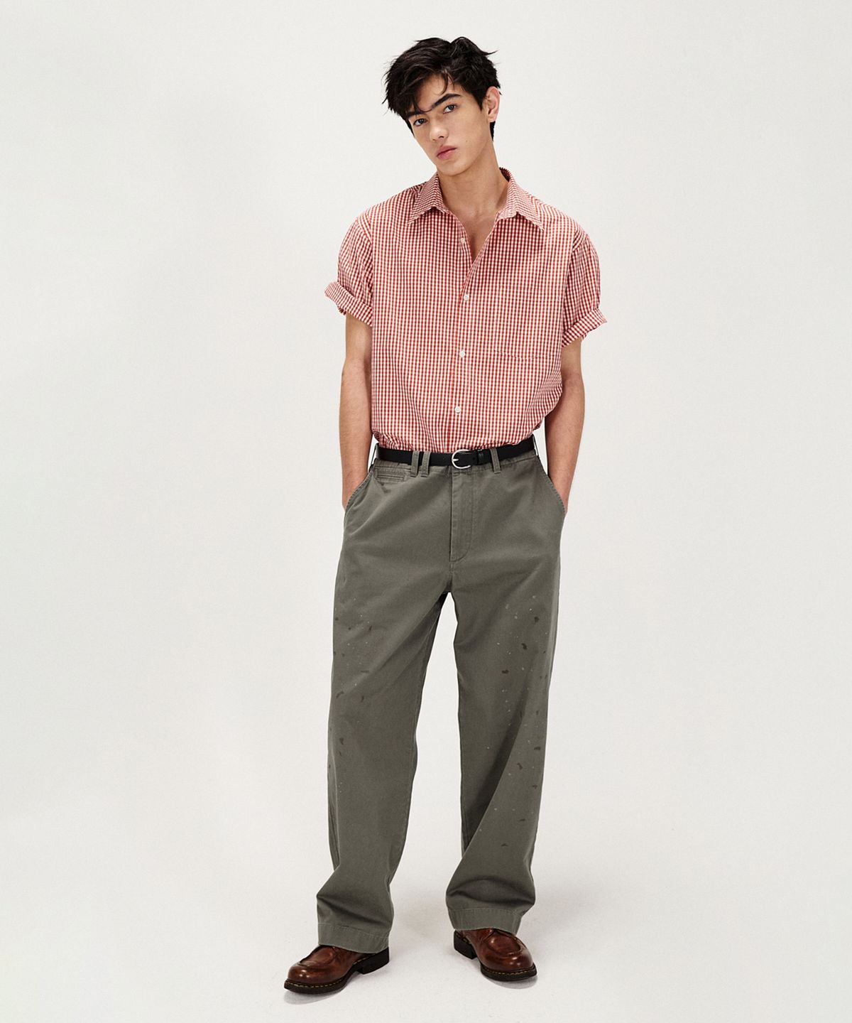 셔터(SHIRTER) ICE COTTON GINGHAM CHECK SHIRT (RED)