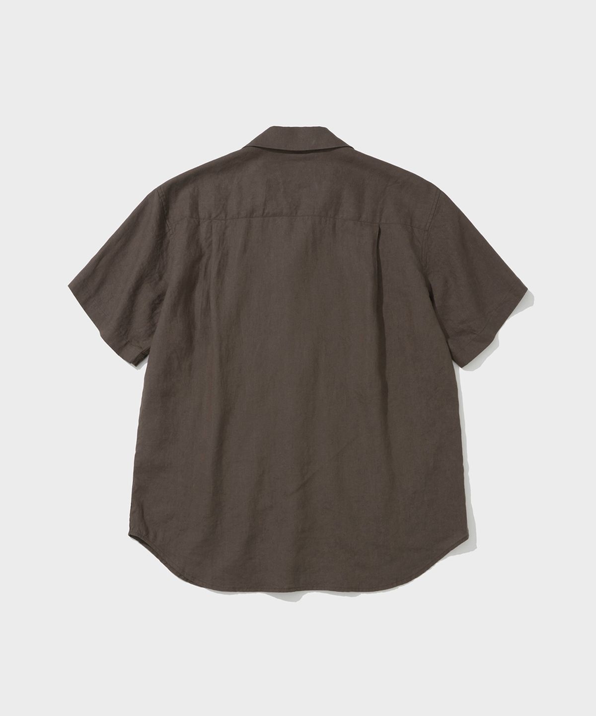 셔터(SHIRTER) PURE LINEN SHORT SLEEVE SHIRT (BROWN)