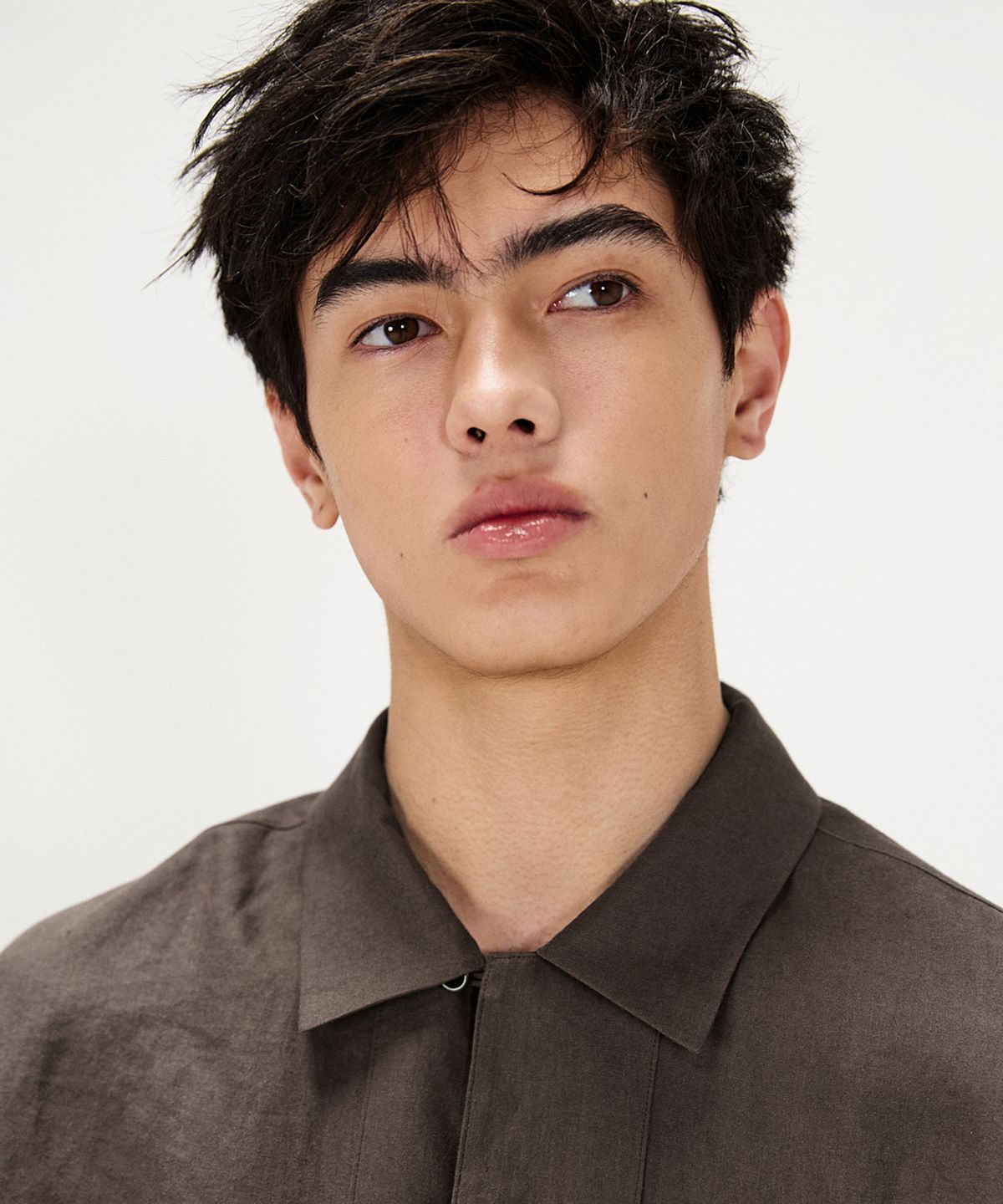 셔터(SHIRTER) PURE LINEN SHORT SLEEVE SHIRT (BROWN)