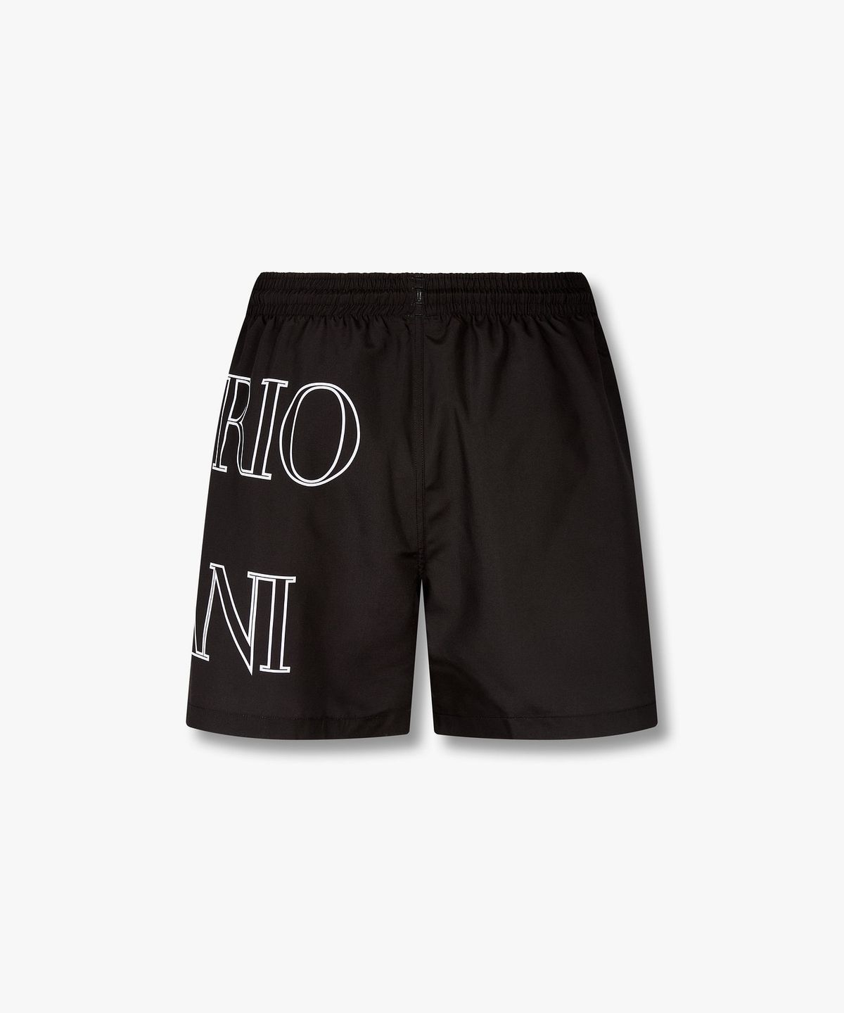 엠포리오 아르마니 언더웨어(EMPORIO ARMANI UNDERWEAR) 남성 빅 로고 프린트 스윔 쇼츠_블랙 0816121161