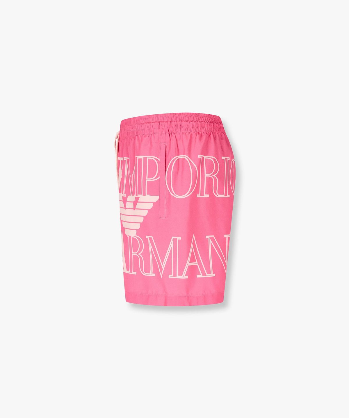 엠포리오 아르마니 언더웨어(EMPORIO ARMANI UNDERWEAR) 남성 빅 로고 프린트 스윔 쇼츠_핑크 0816121160