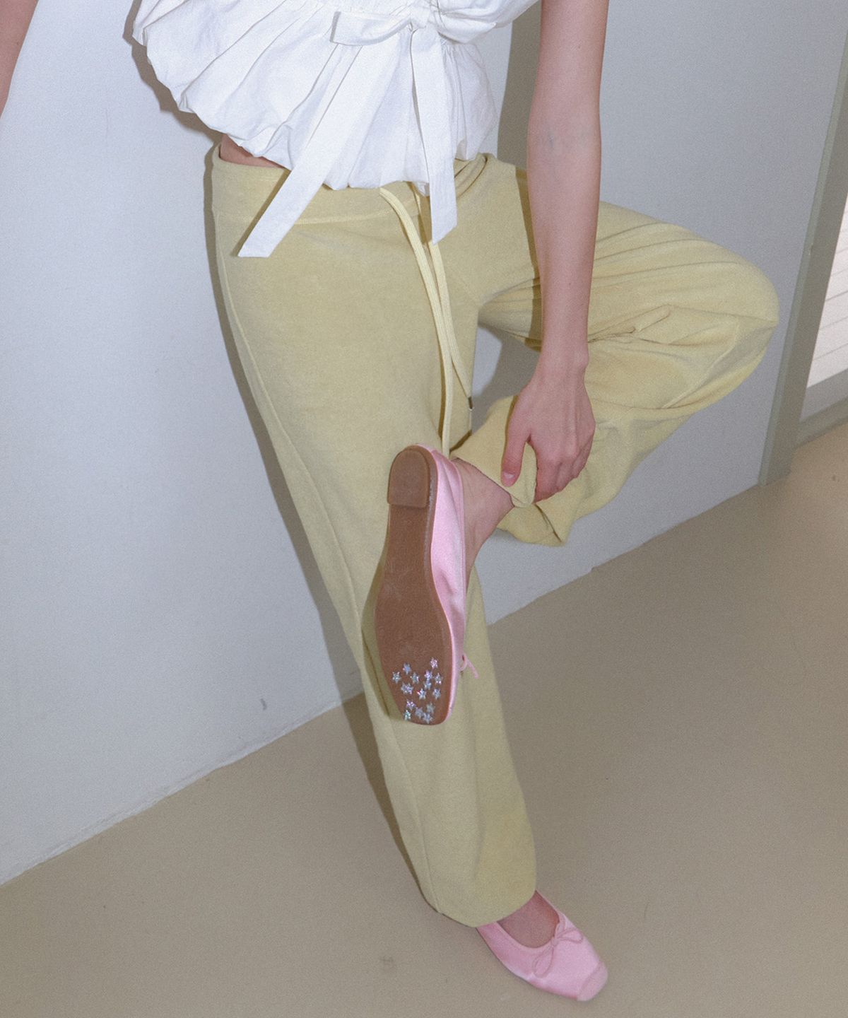 그리트(GREET) 메인즈 테리 조거 밴딩 팬츠_Mainz Pants_Yellow