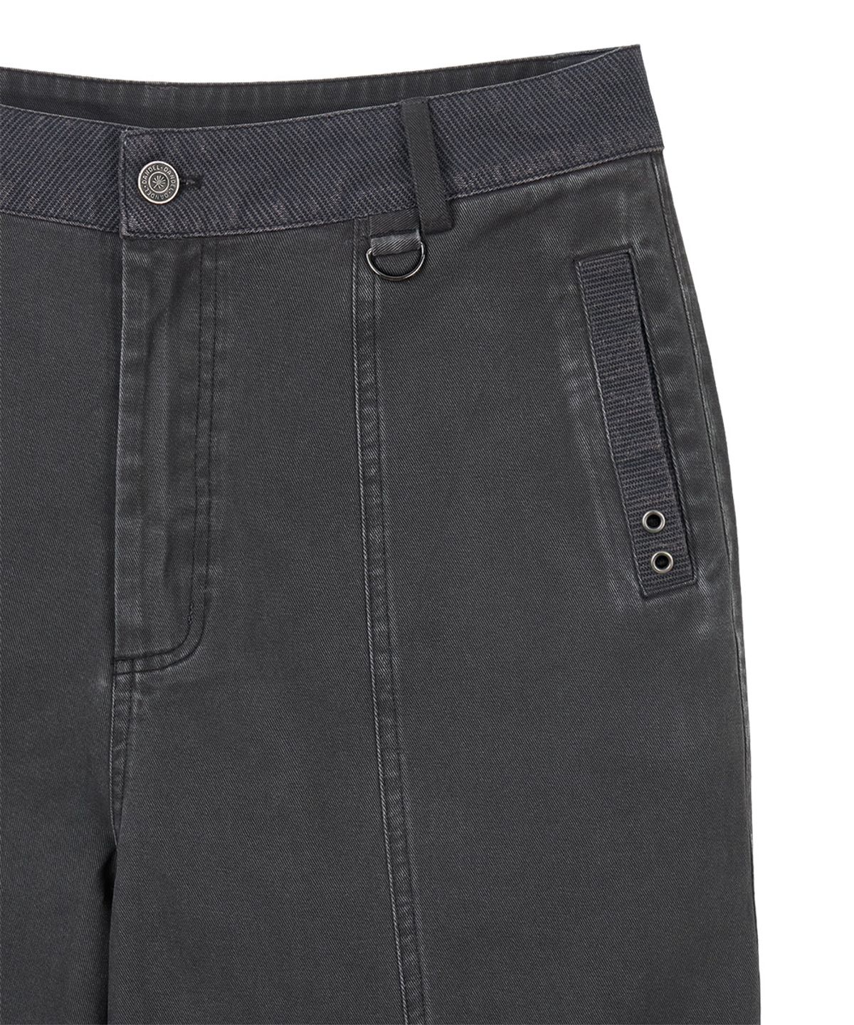 단델(DANDEL) DD box stitch binding pants (CHARCOAL)