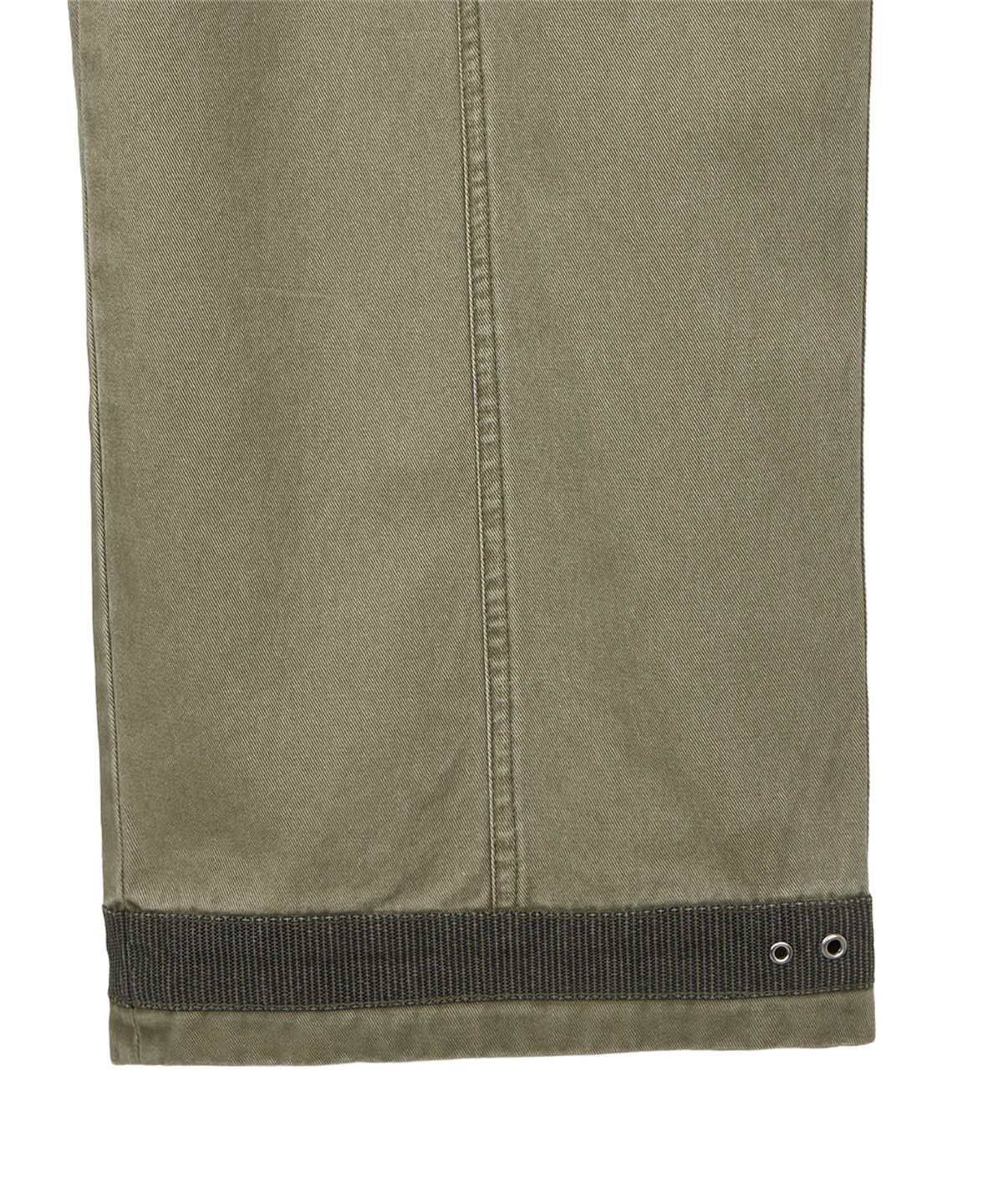 단델(DANDEL) DD box stitch binding pants (ASH KHAKI)
