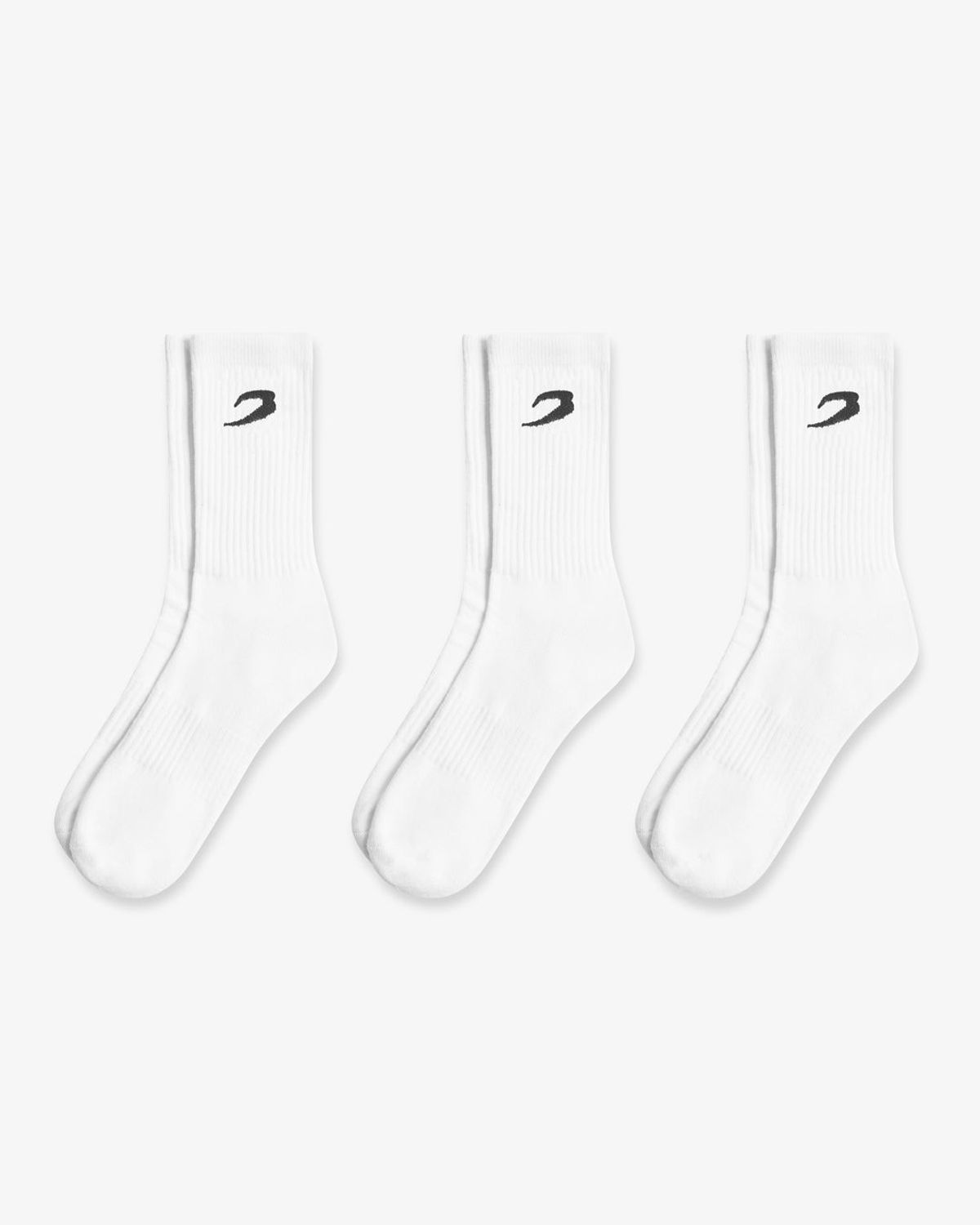 복스로(BOXRAW) 복스로 크루 삭스 (3켤레) BXRW-CNS [화이트]