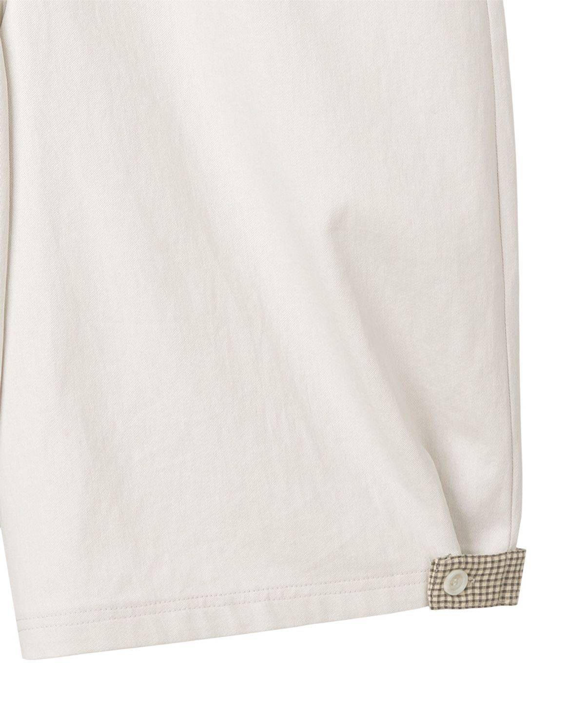 단델(DANDEL) DD check balloon bermuda pants (CREAM)
