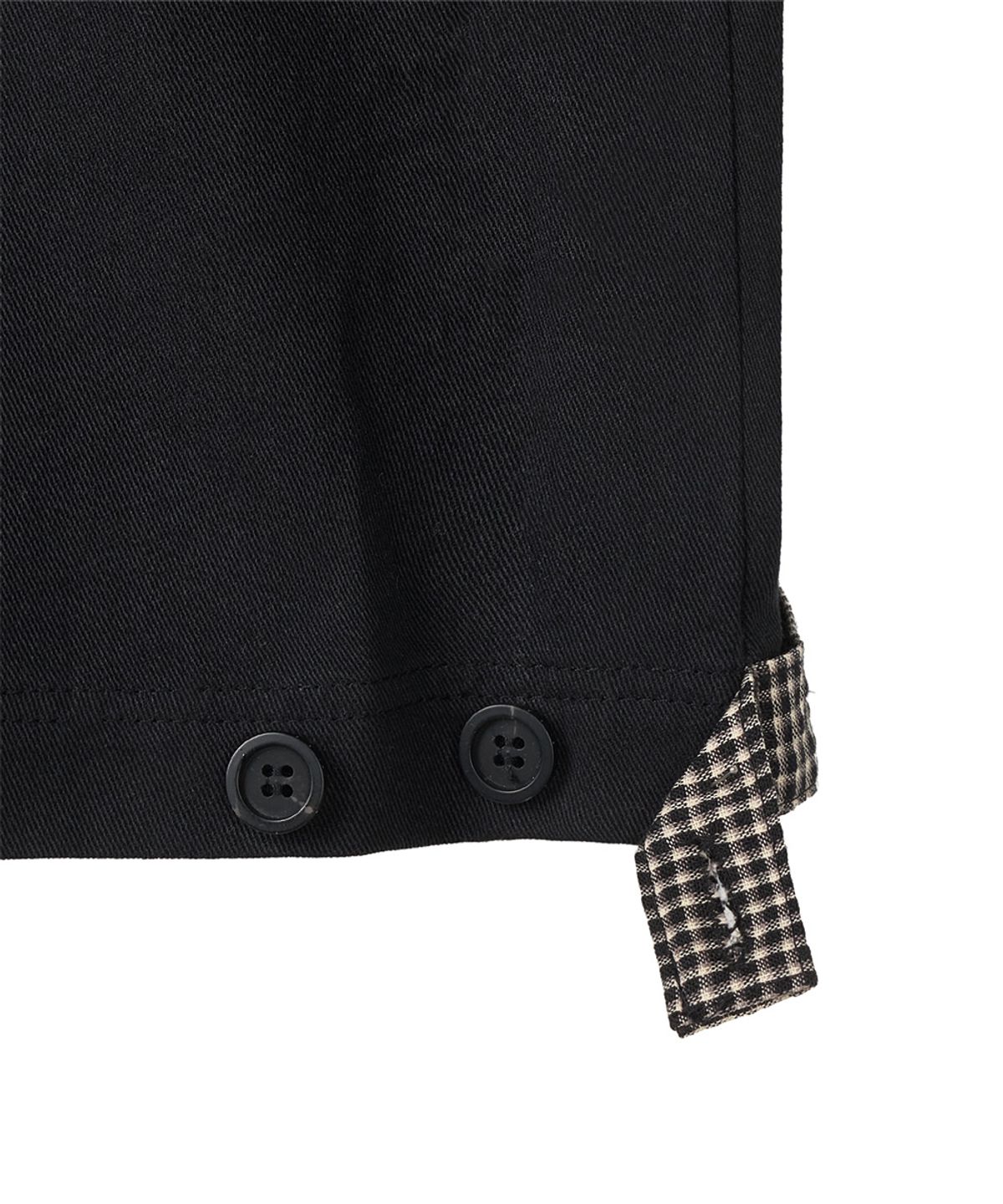 단델(DANDEL) DD check balloon bermuda pants (BLACK)