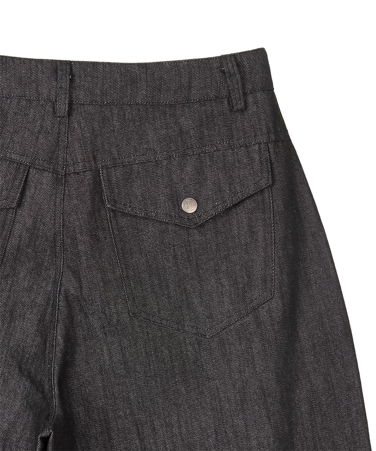 단델(DANDEL) DD turn-up denim bermuda pants (BLACK)