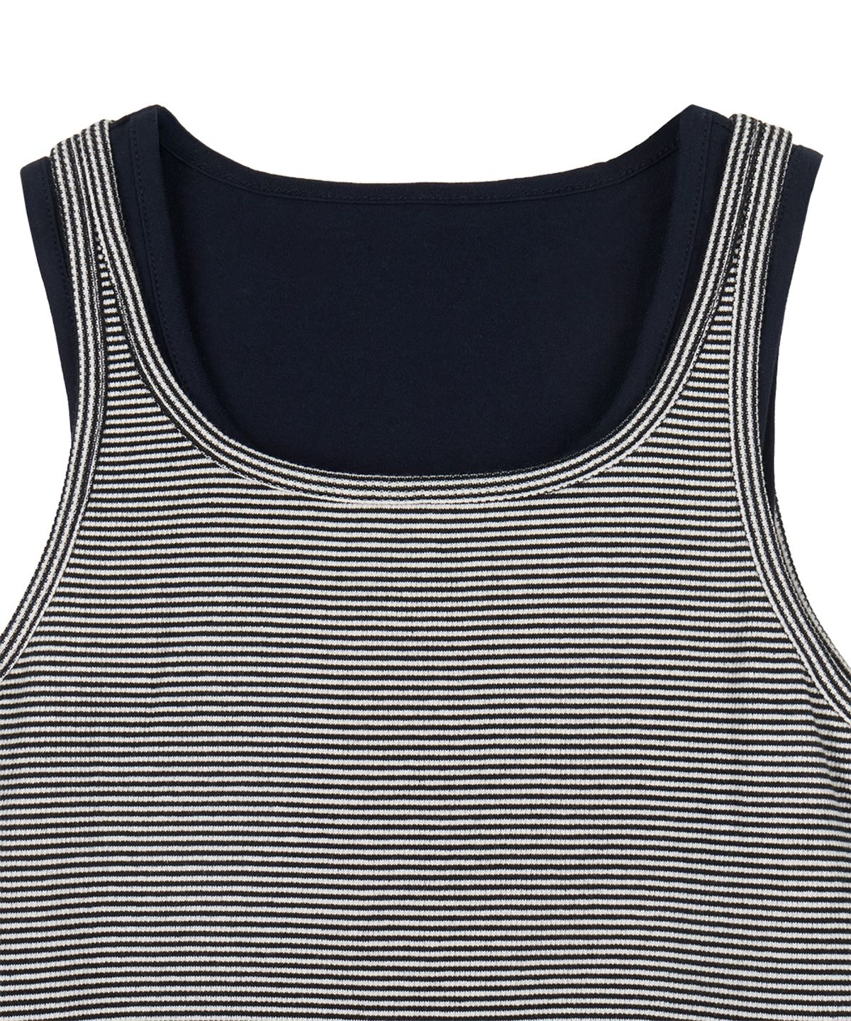 단델(DANDEL) DD layered rib sleeveless (ST NAVY)