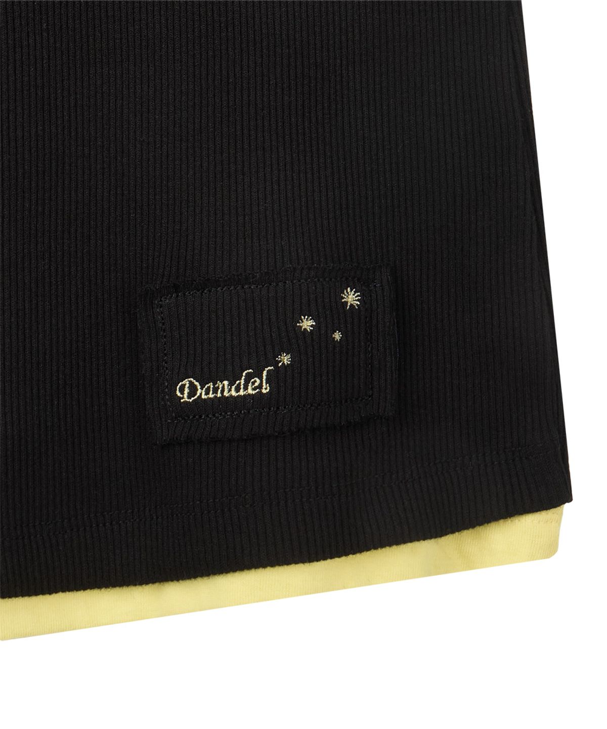 단델(DANDEL) DD layered rib sleeveless (BLACK)