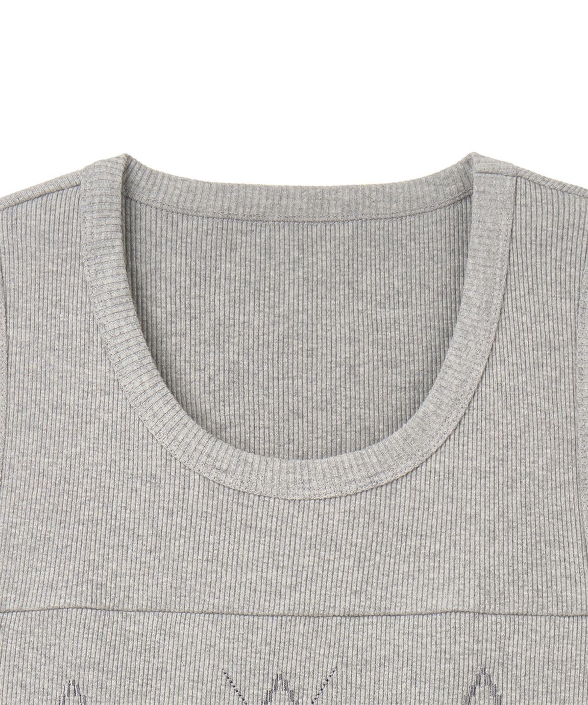 단델(DANDEL) DD argyle stitch sleeveless (GREY)