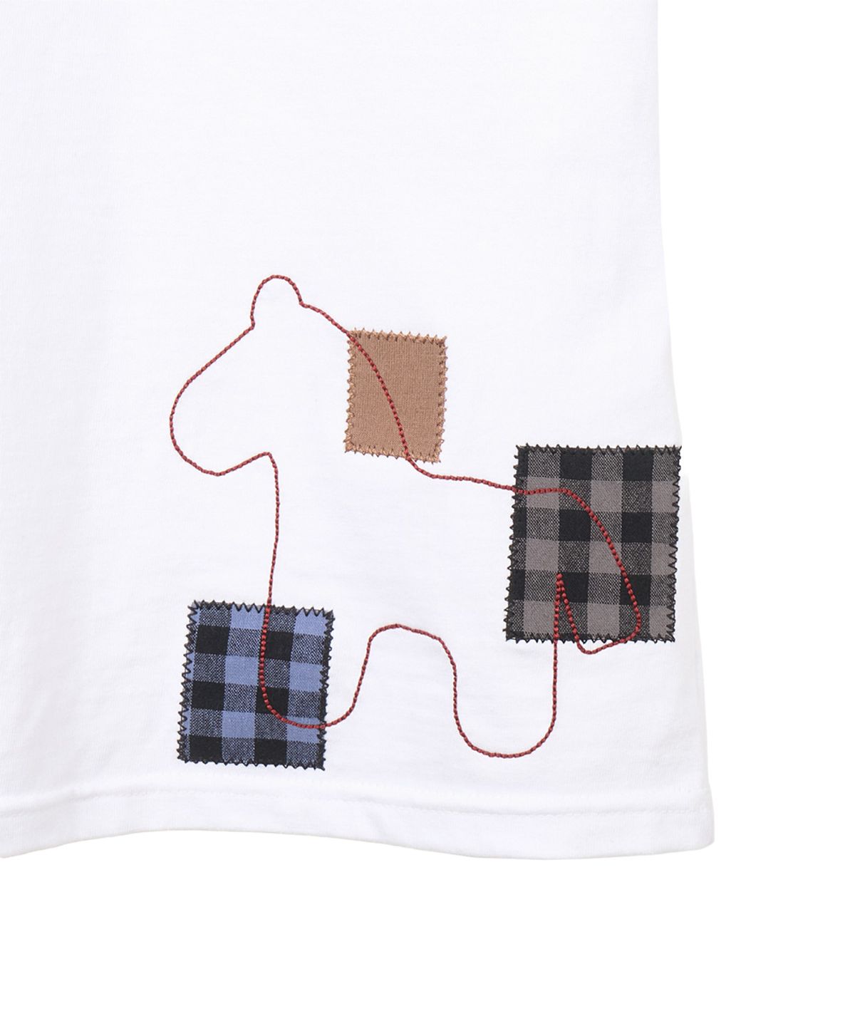 단델(DANDEL) DD patch applique horse tee (WHITE)